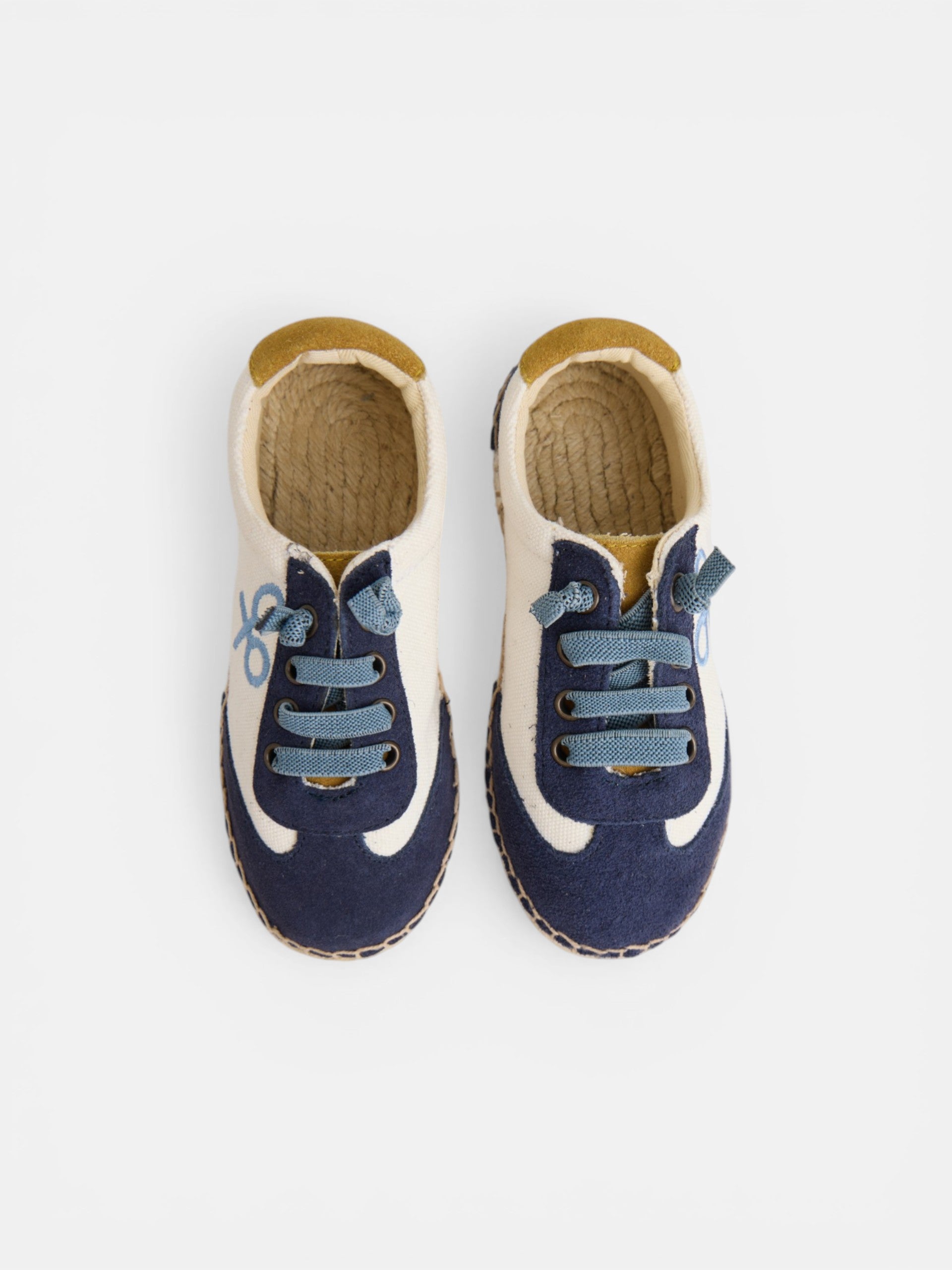 Espadrille enfant semelle raphia bleu marine
