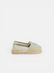 Kids espadrille racket green stripes