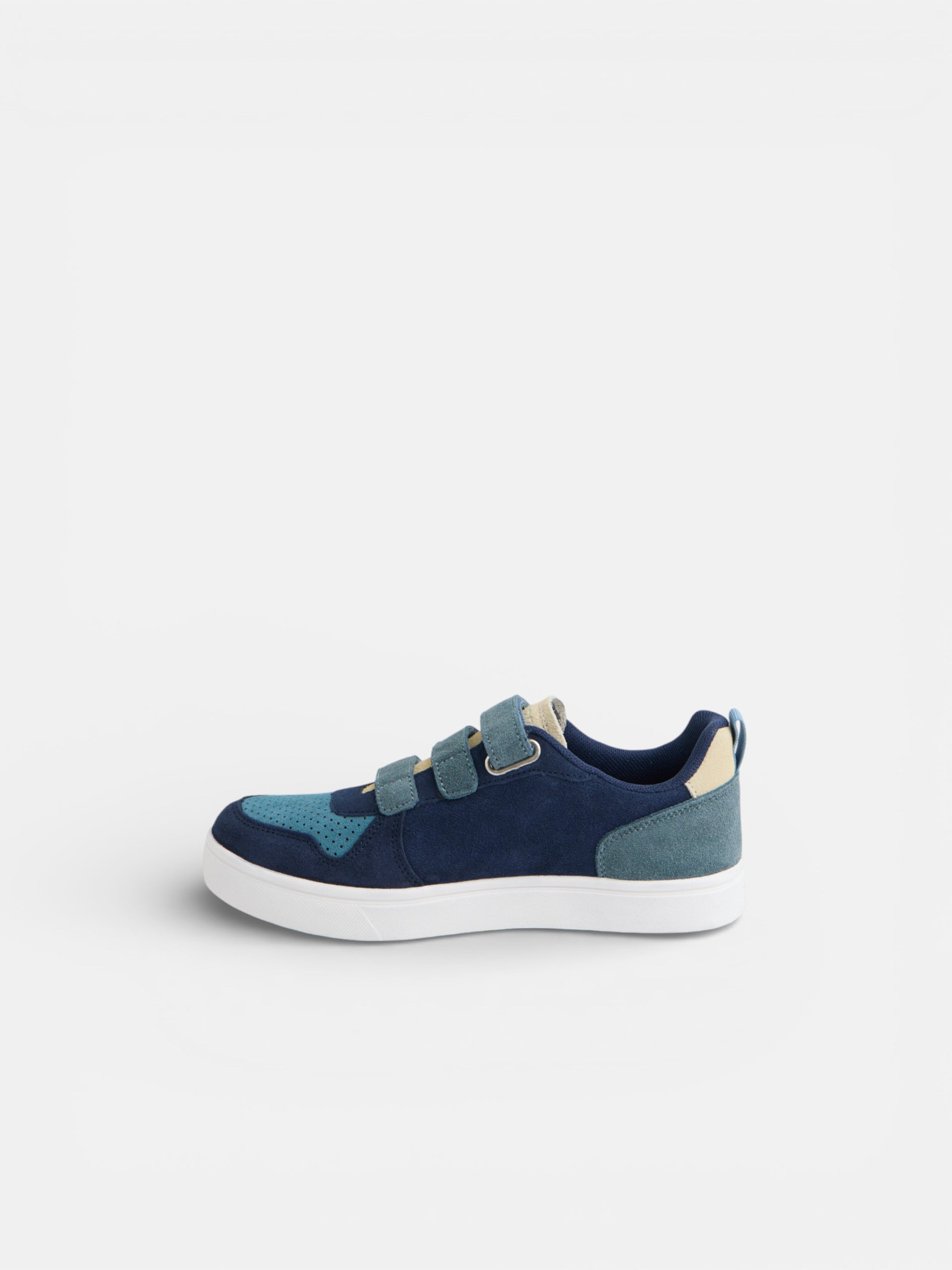Zapatilla kids velcro multicolor azul marino