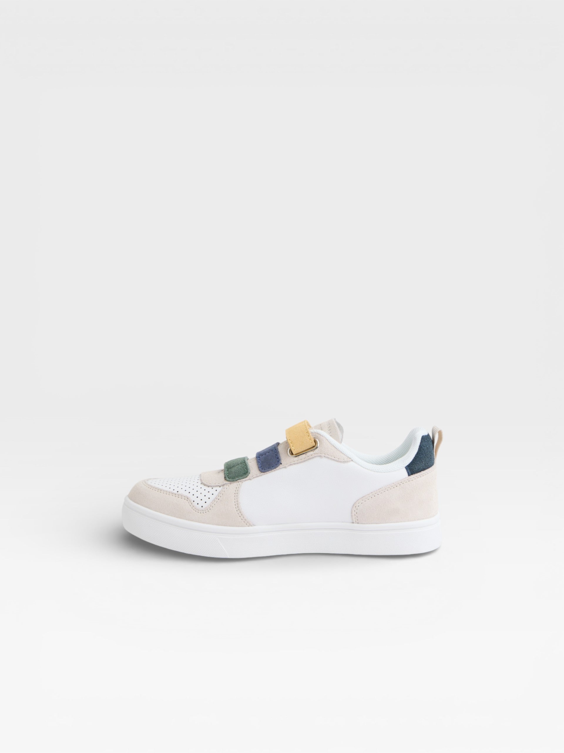 Zapatilla kids velcro multicolor crema