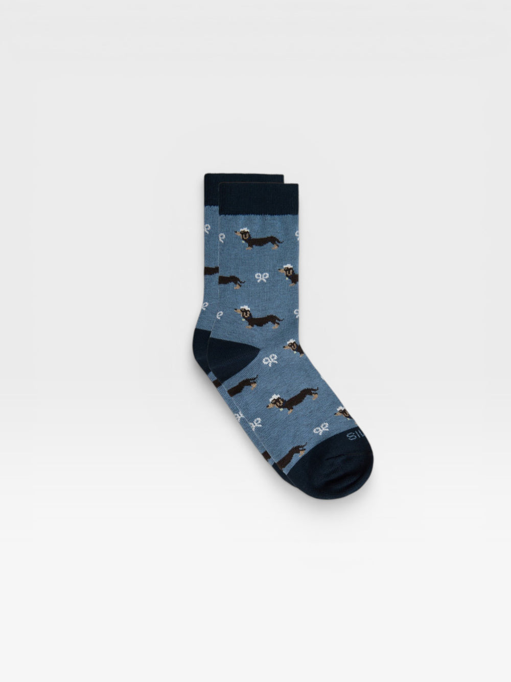 Calcetin kids doggy teckel azul