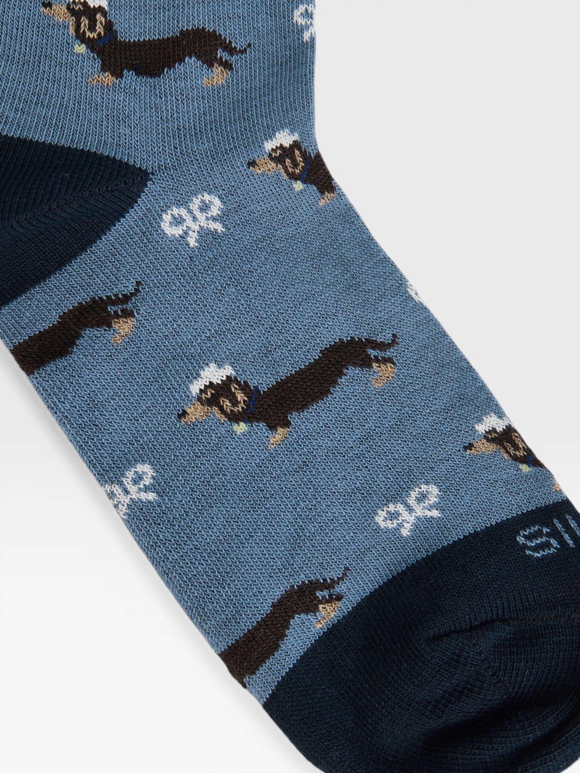 Calcetin kids doggy teckel azul