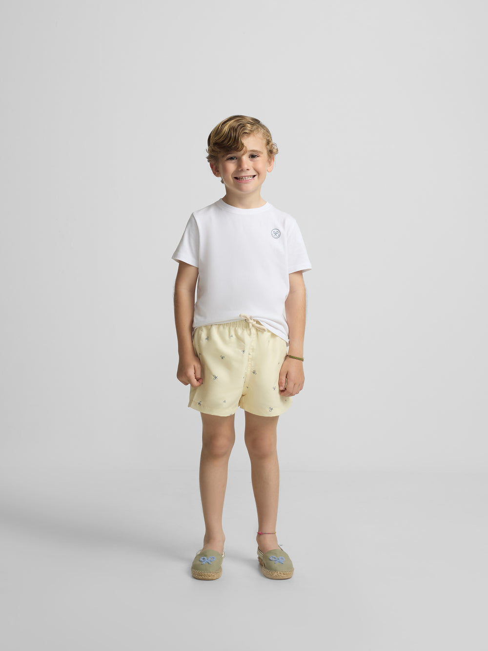 Fato de banho infantil multiraquete amarelo