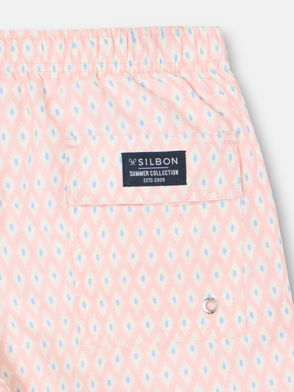 Maillot de bain enfant mini losanges corail