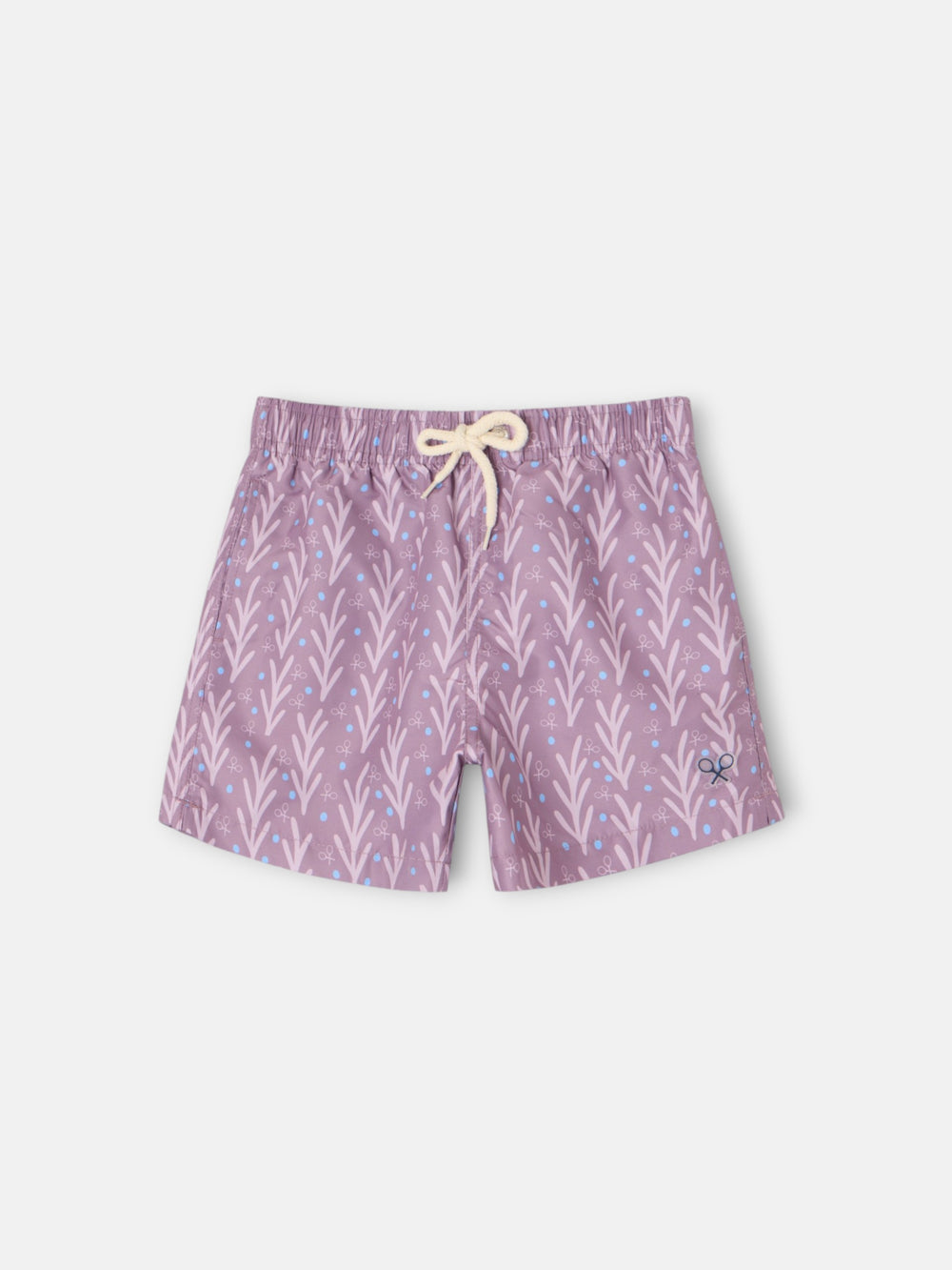 Maillot de bain enfant style pois bordeaux