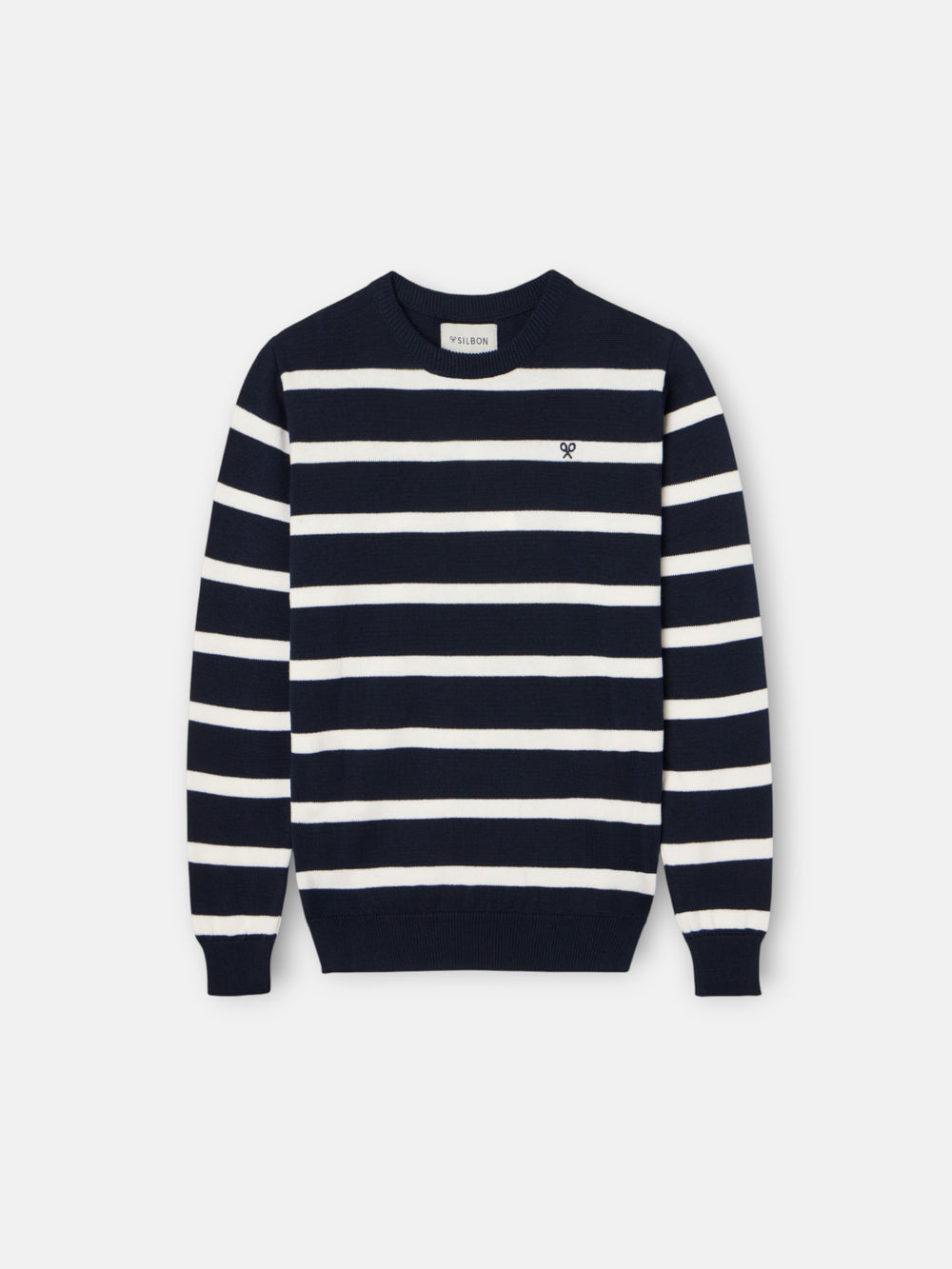 Navy blue striped kids sweater