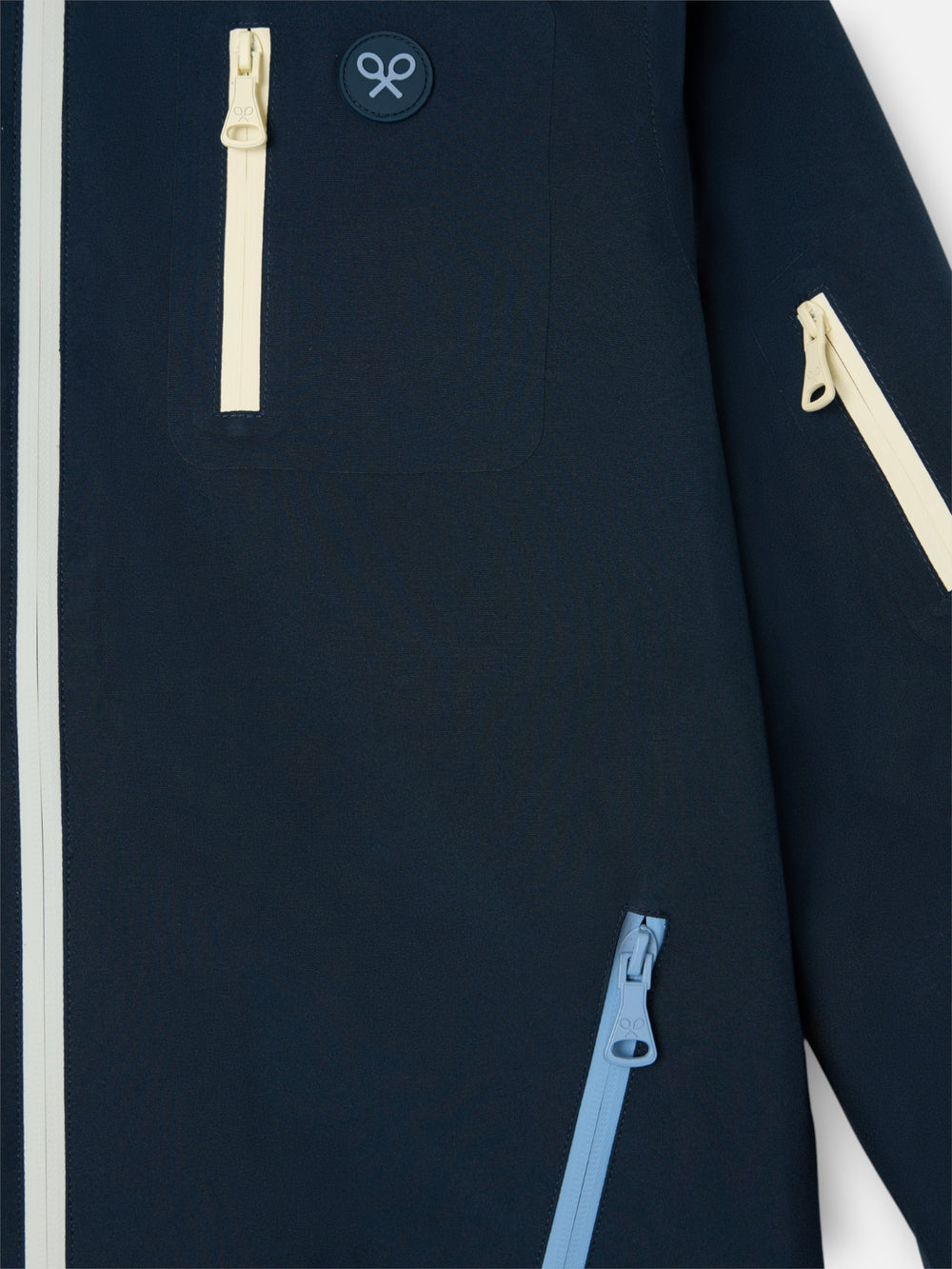 Kids multicolor zip-up windbreaker navy blue