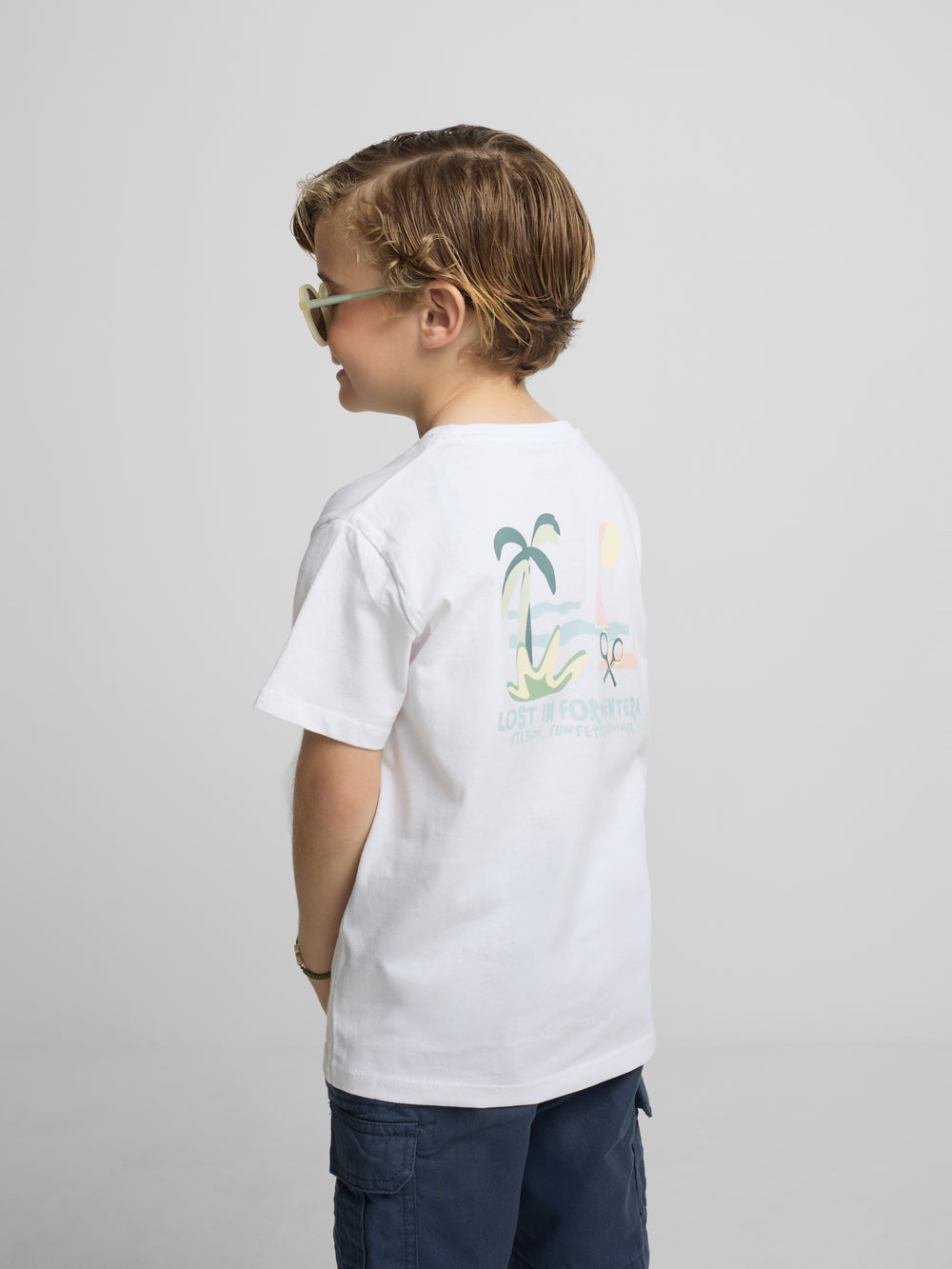 T-shirt enfant Silbon Formentera blanc