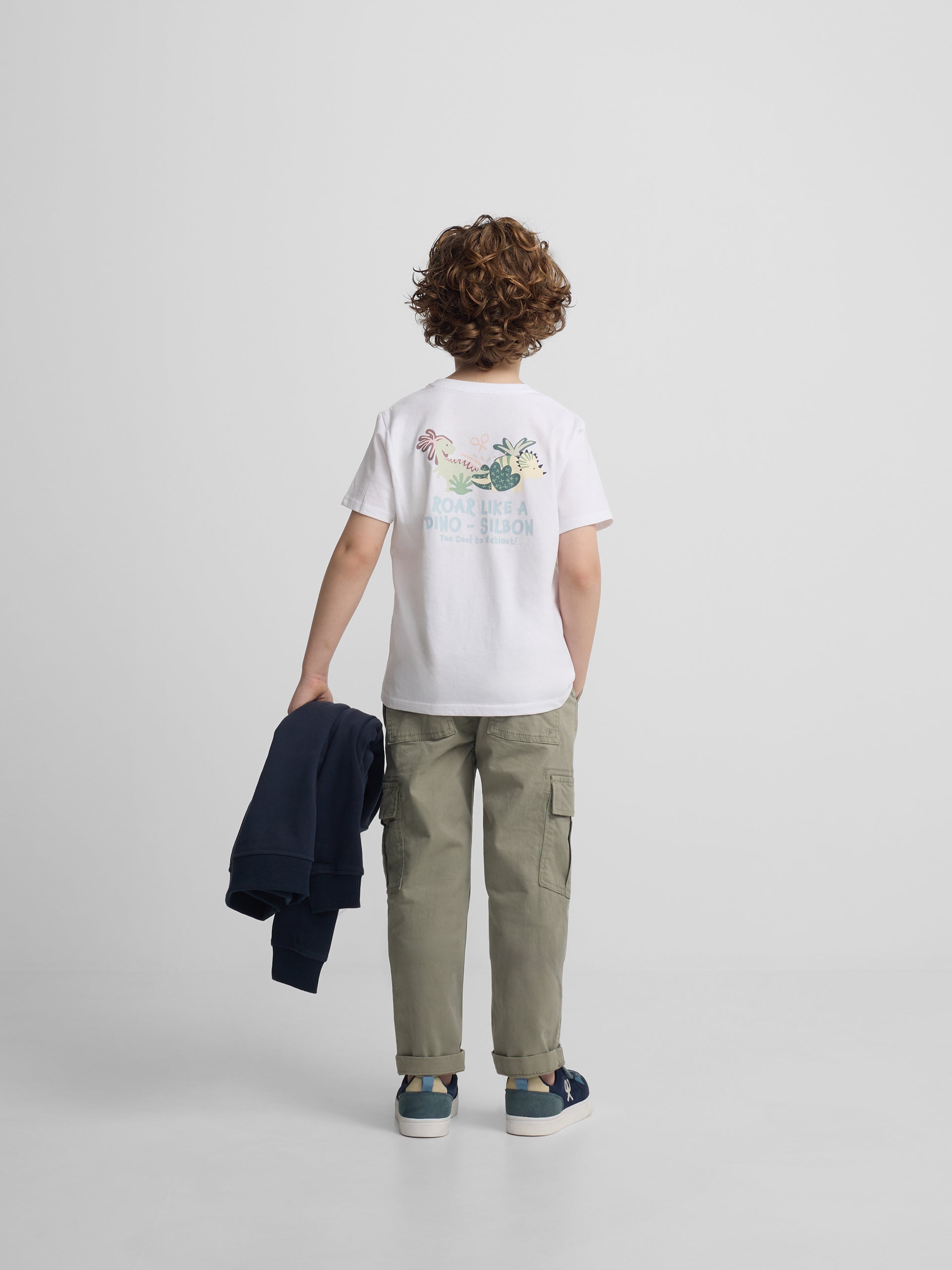 Camiseta kids dino blanco