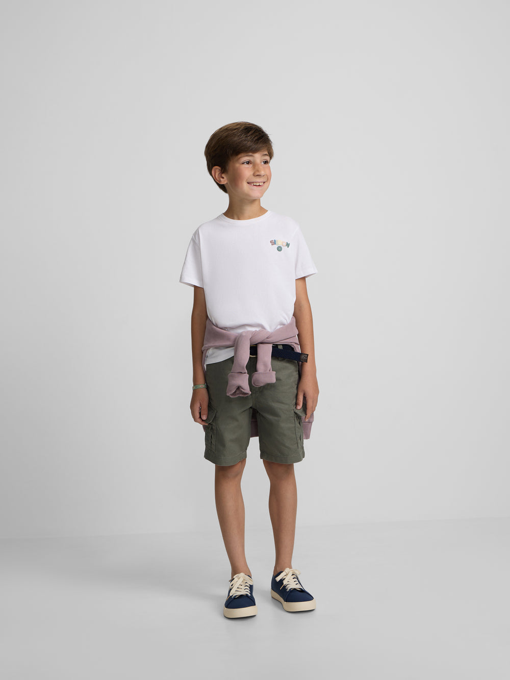 T-shirt enfant happy blanc