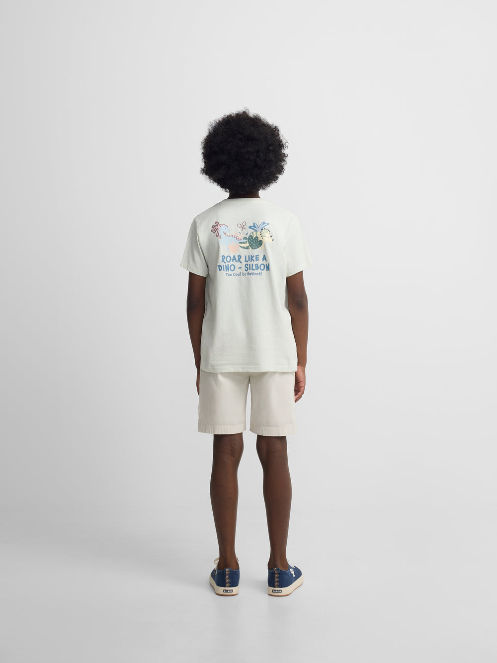Camisola infantil dinossauro verde claro