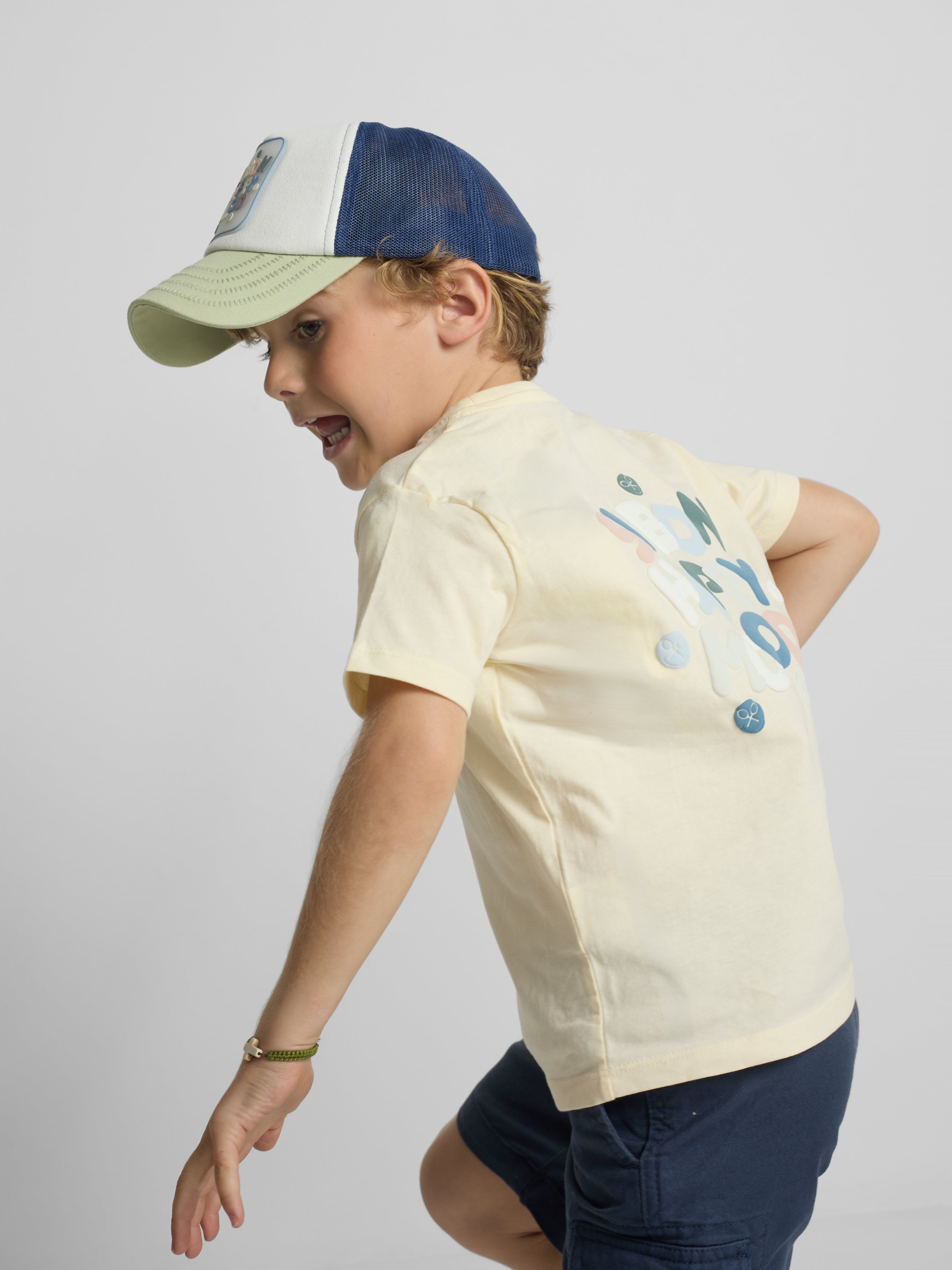 Camiseta kids happy amarillo