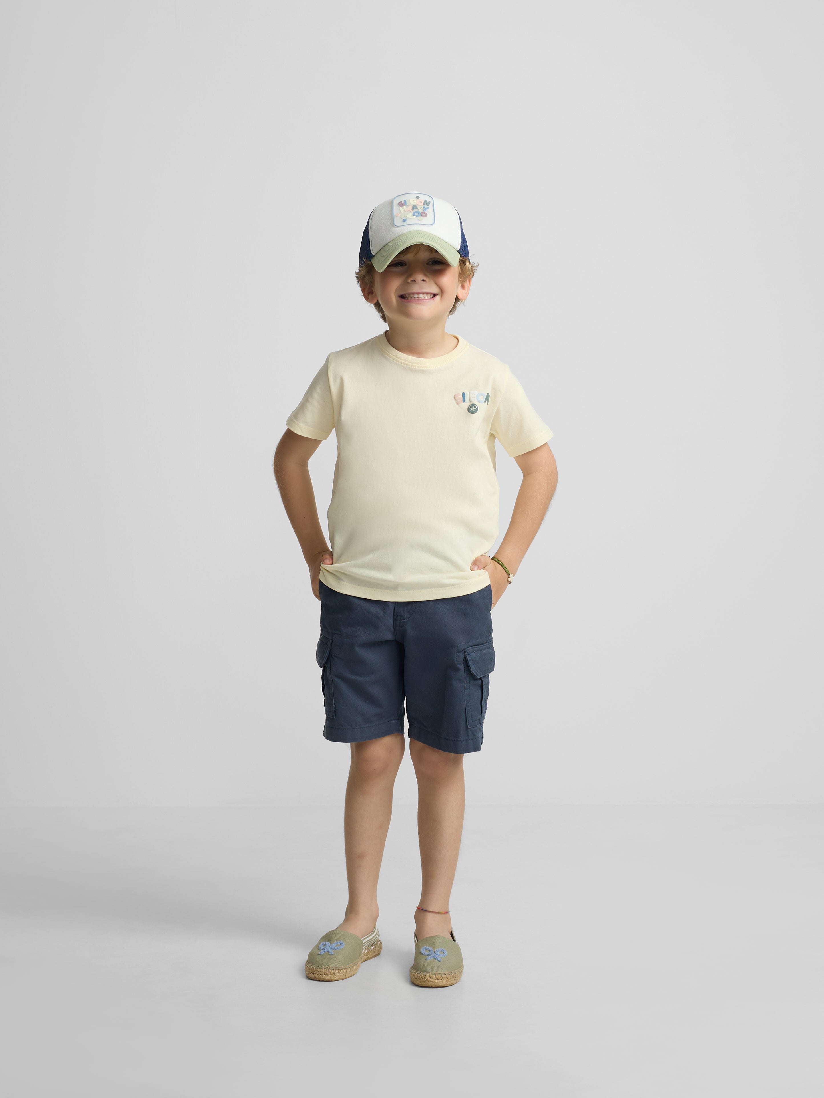 Camiseta kids happy amarillo