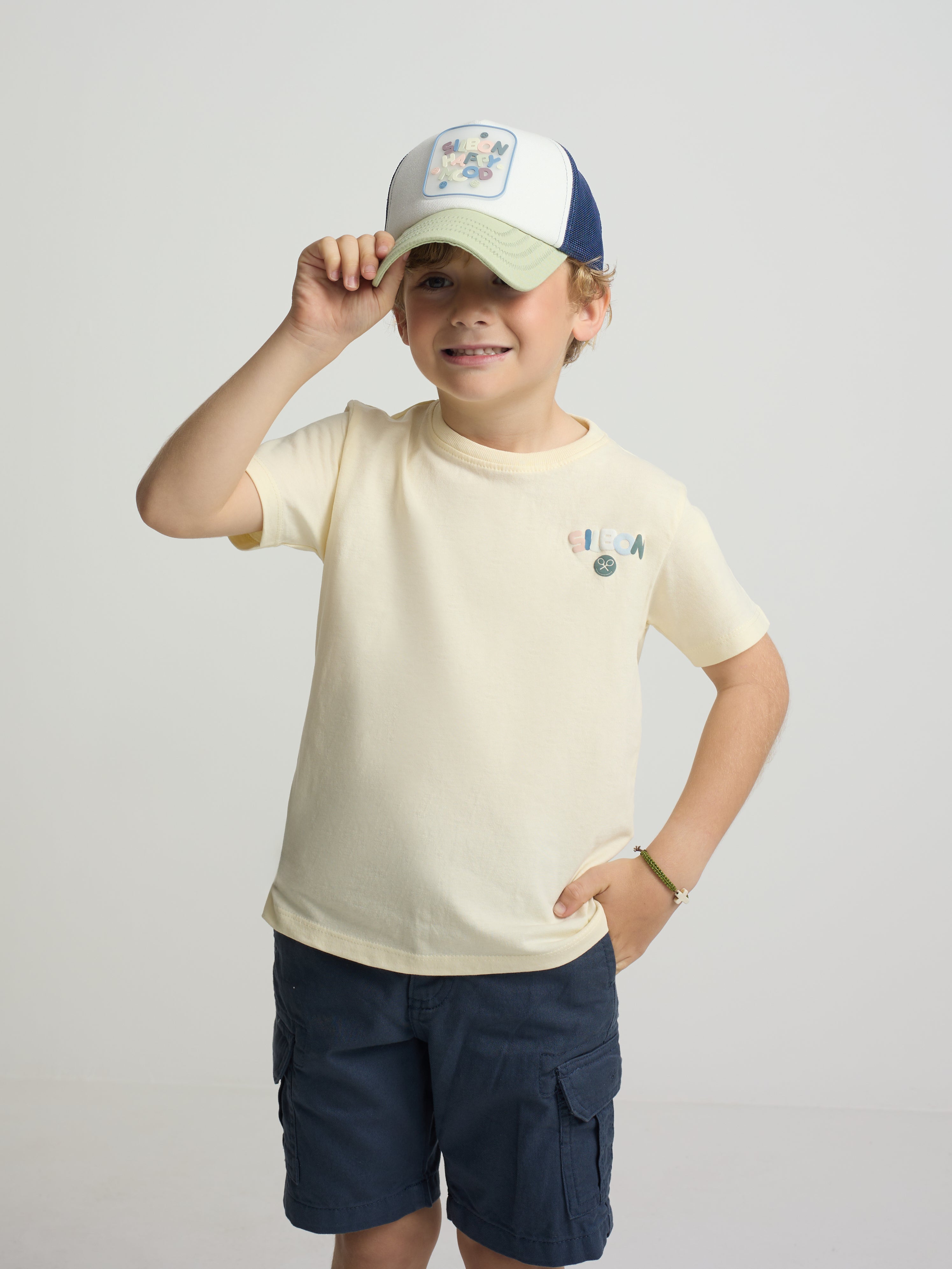 Camiseta kids happy amarillo