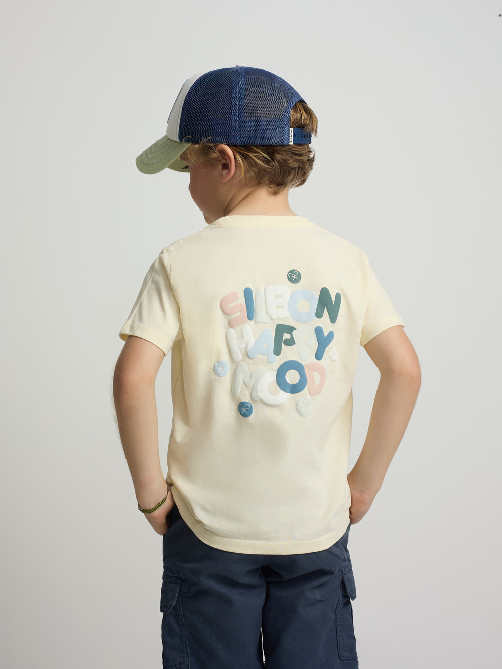 Camiseta kids happy amarillo