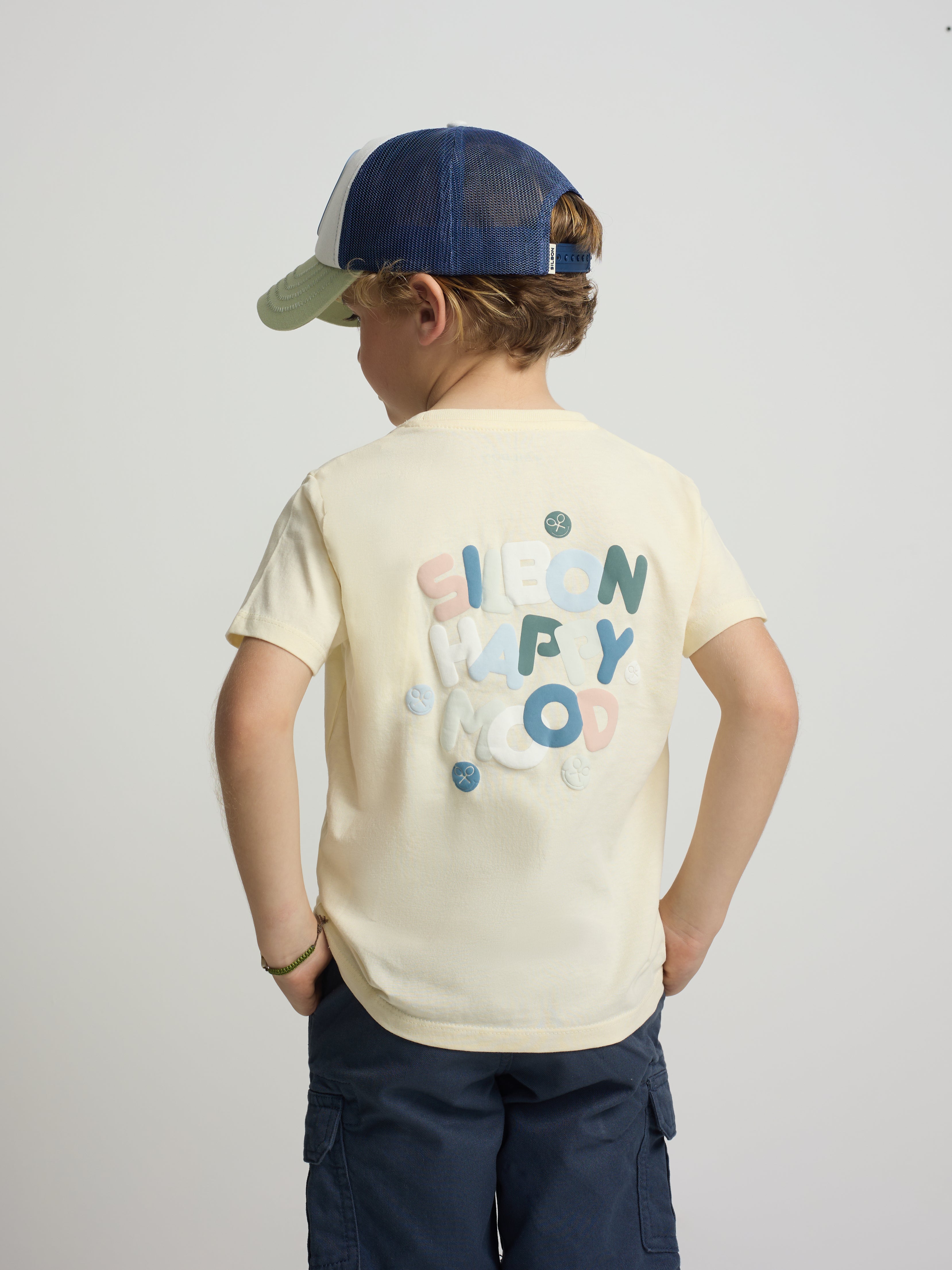 Camiseta kids happy amarillo