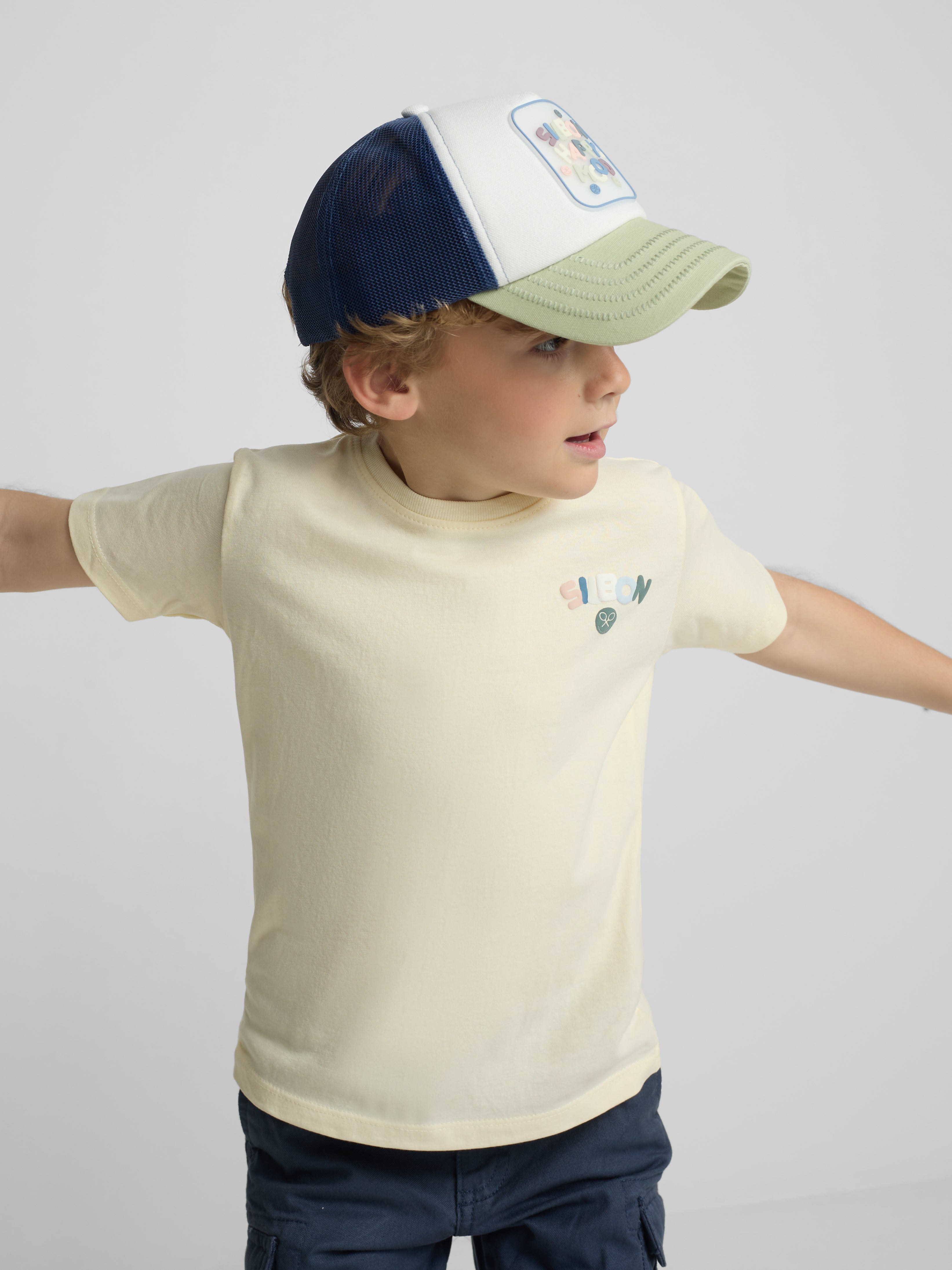 Camiseta kids happy amarillo