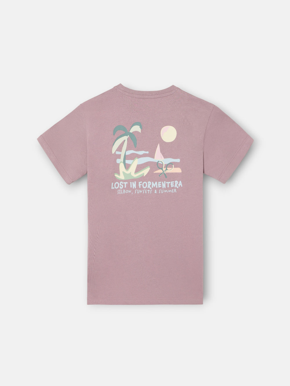 T-shirt enfant Silbon Formentera bordeaux