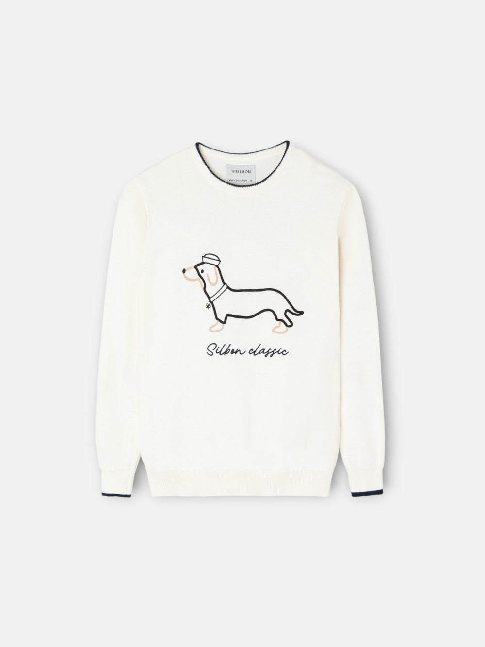 Kids cream dog sweater