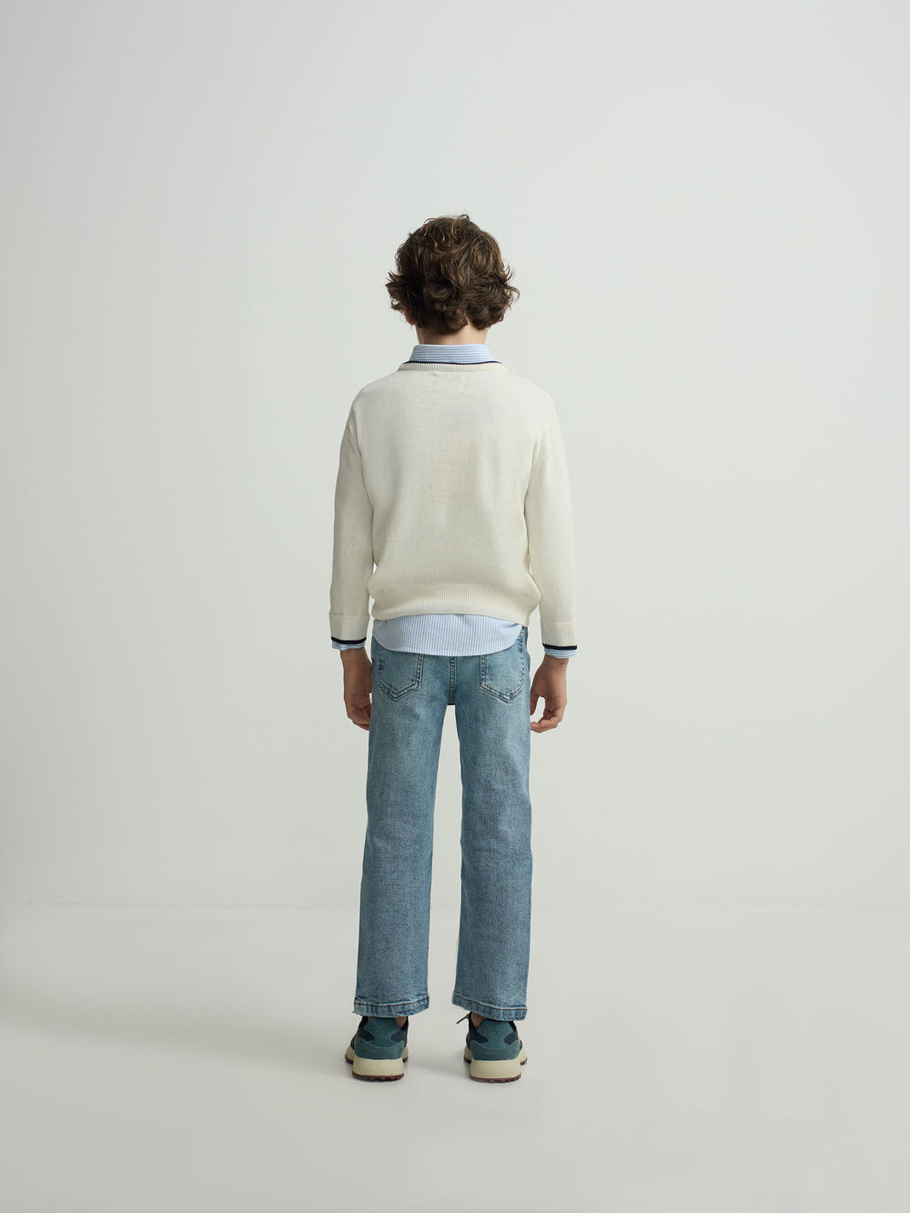 Kids cream dog sweater