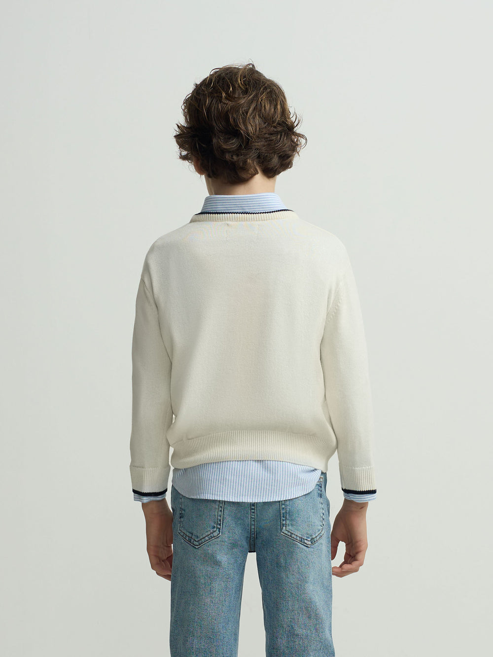 Kids cream dog sweater