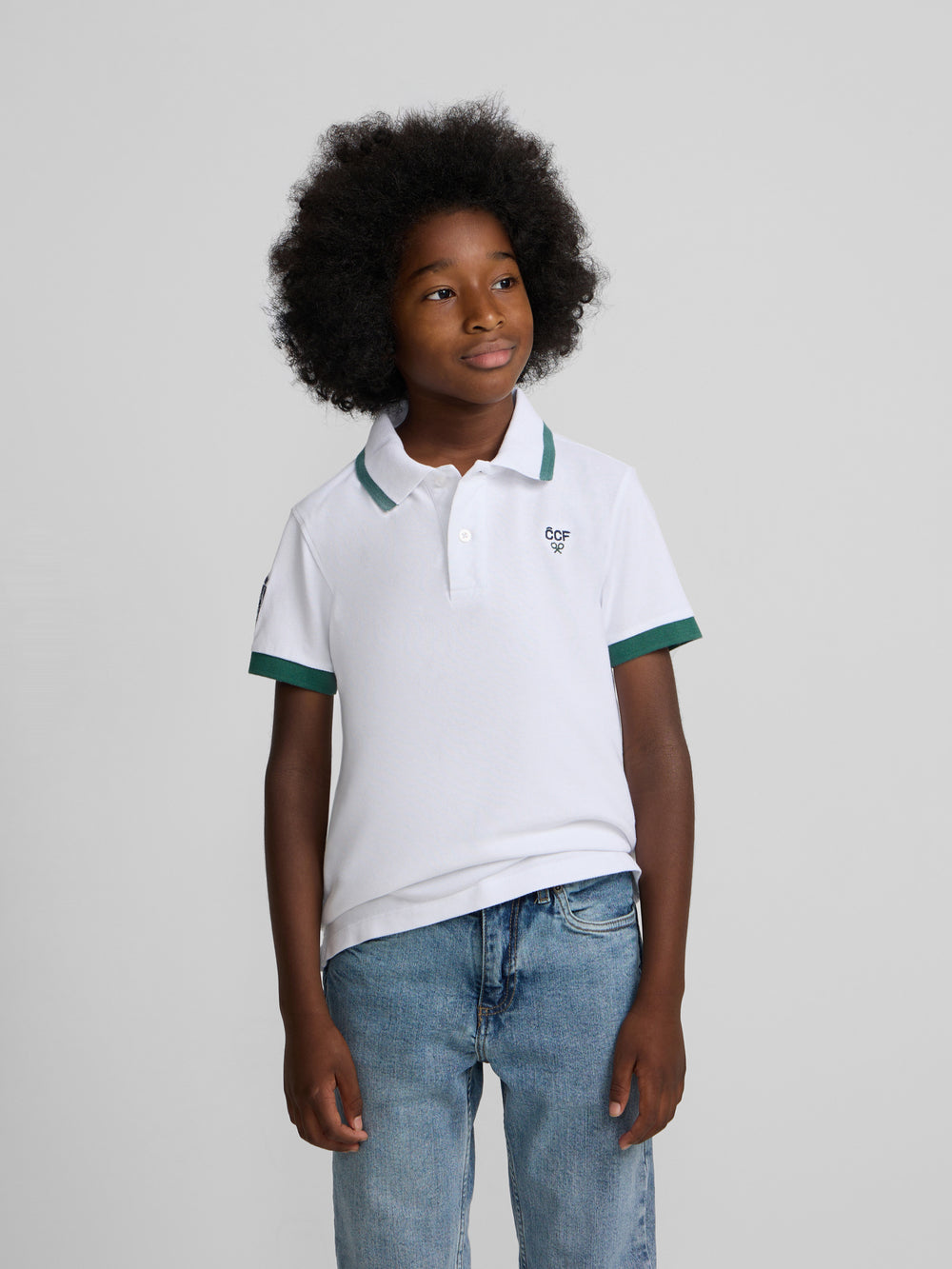 Polo kids silbon CCF blanco