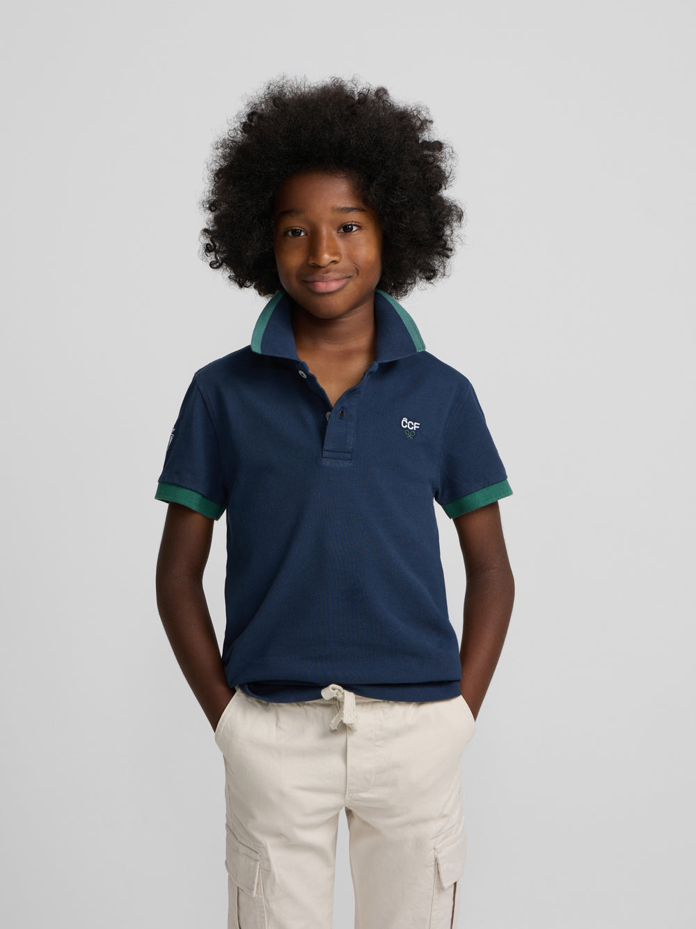 Polo kids silbon CCF azul marino