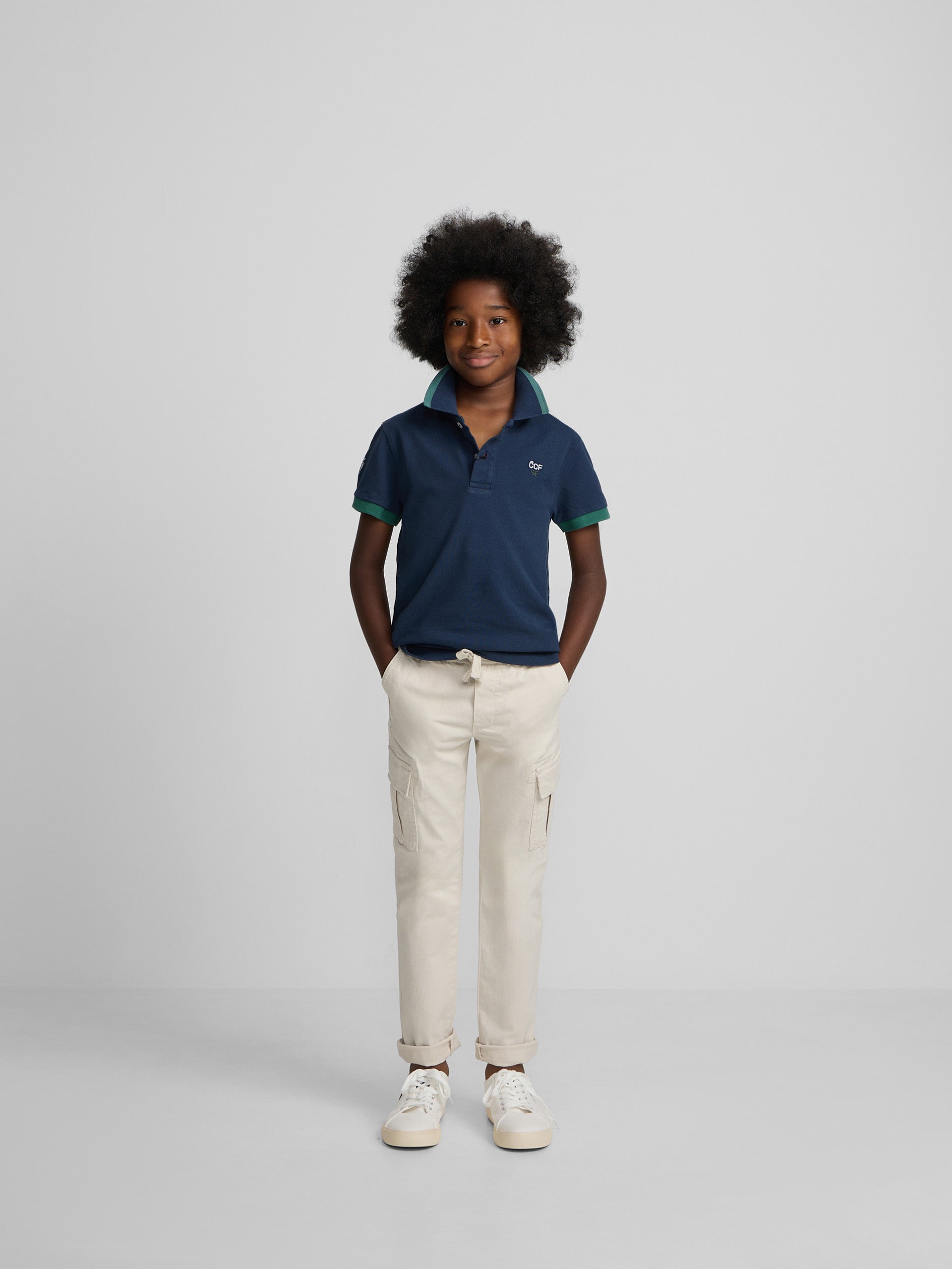 Polo kids silbon CCF azul marino