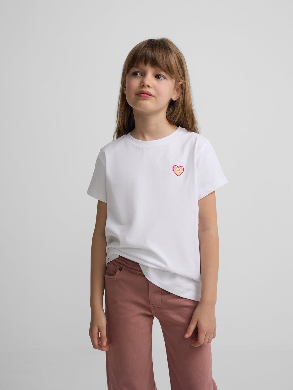 Camiseta girl silbon love blanca