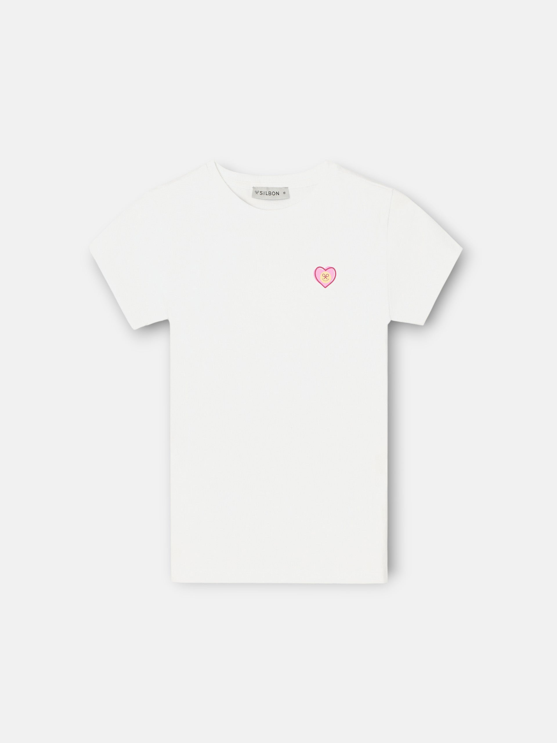 Camiseta girl silbon love blanca