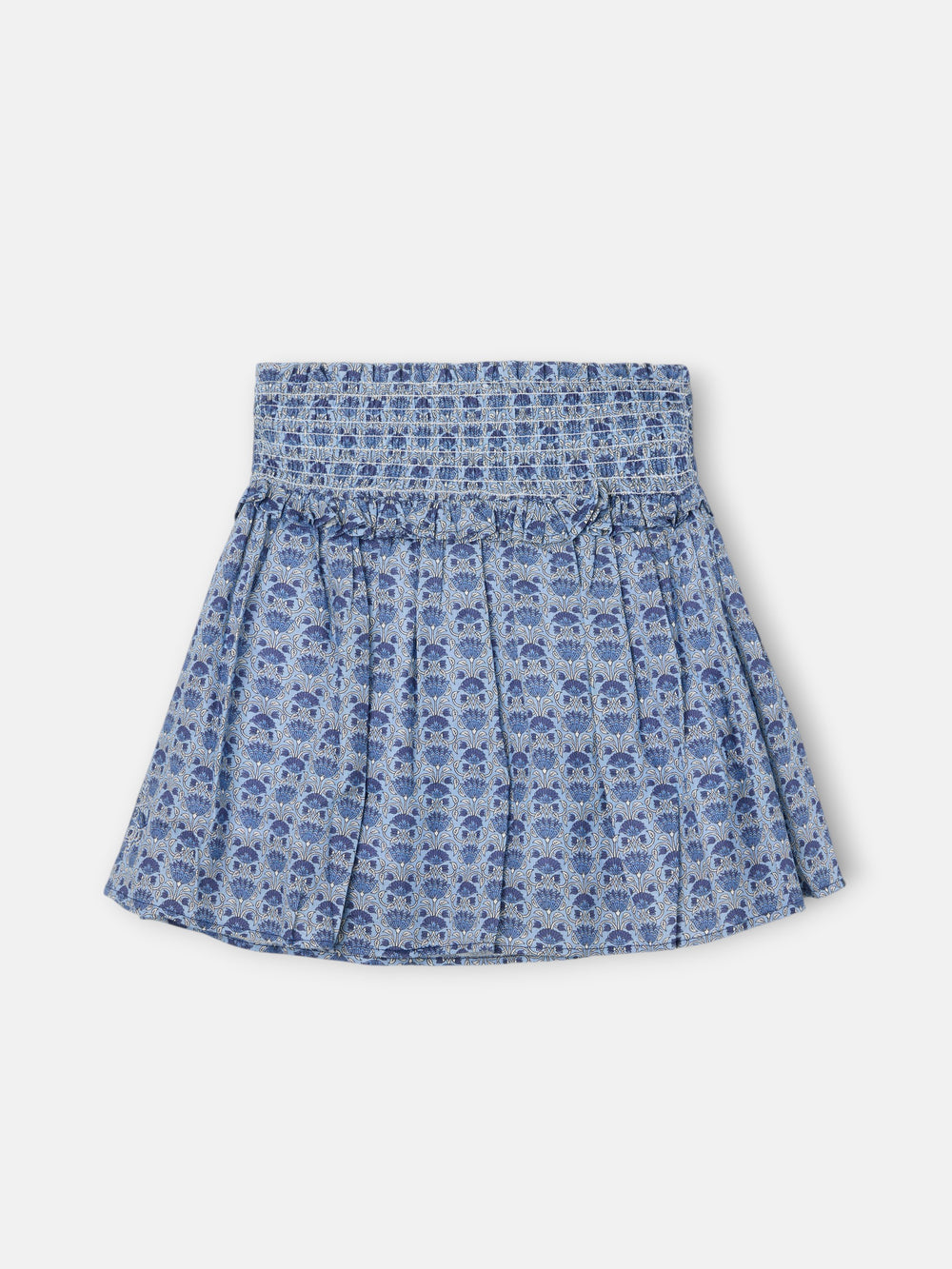 Saia menina estampado azul