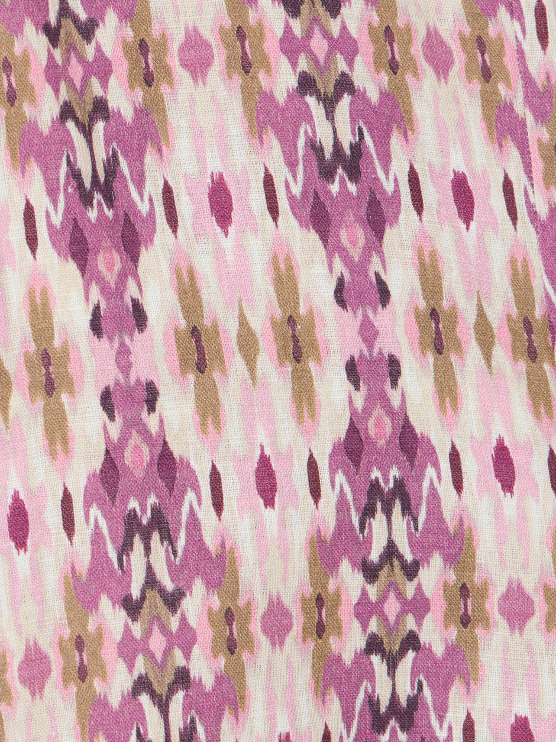 Pantalon girl lino estampado ikat rosas