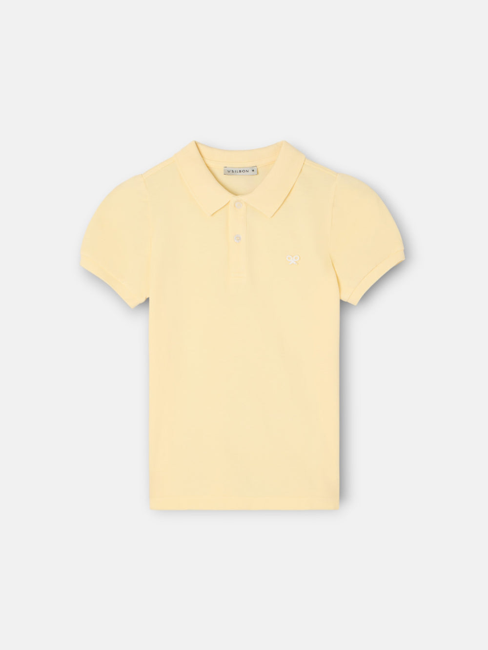 Polo girl manga abullonada amarillo
