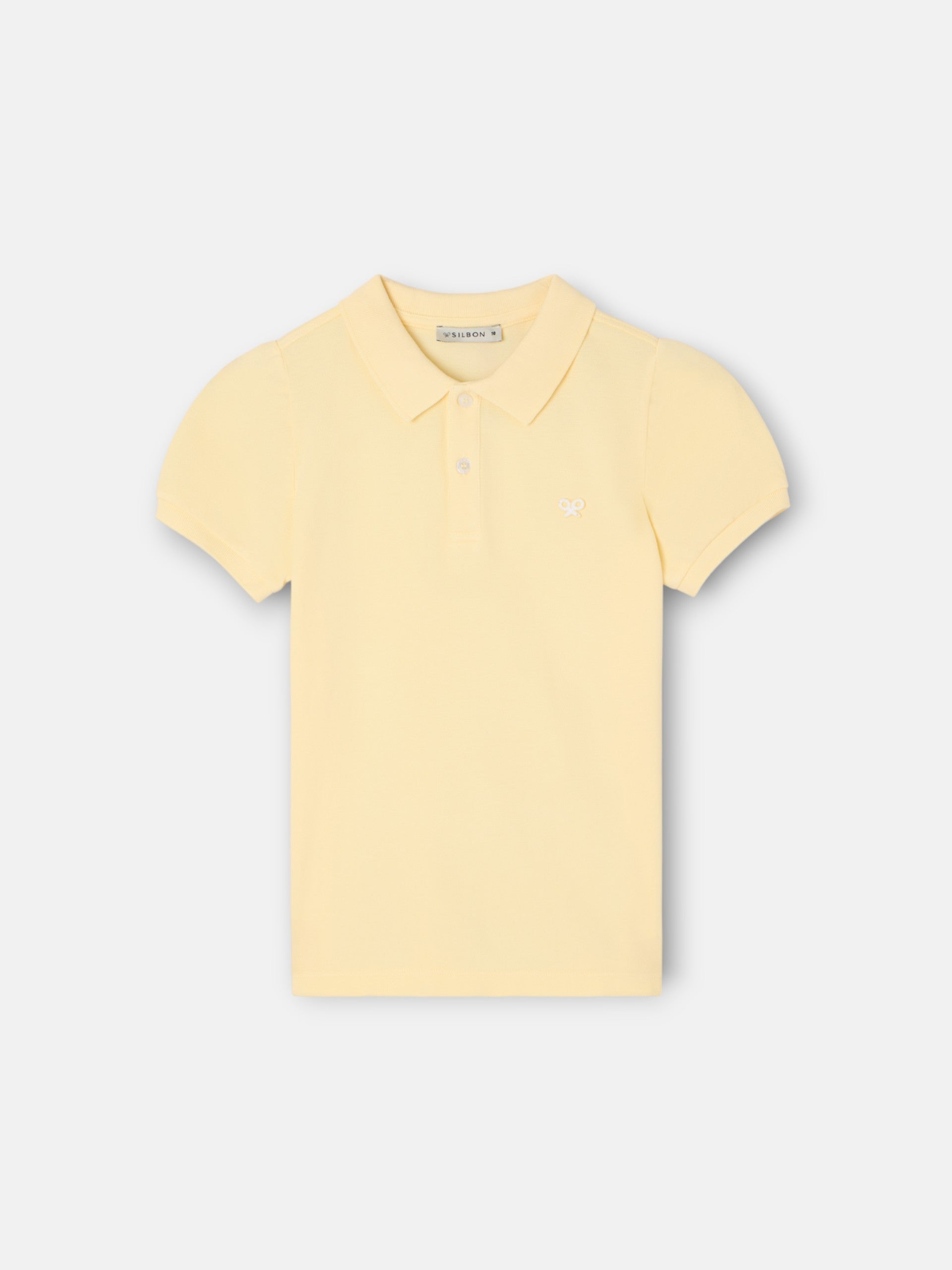 Polo girl manga abullonada amarillo