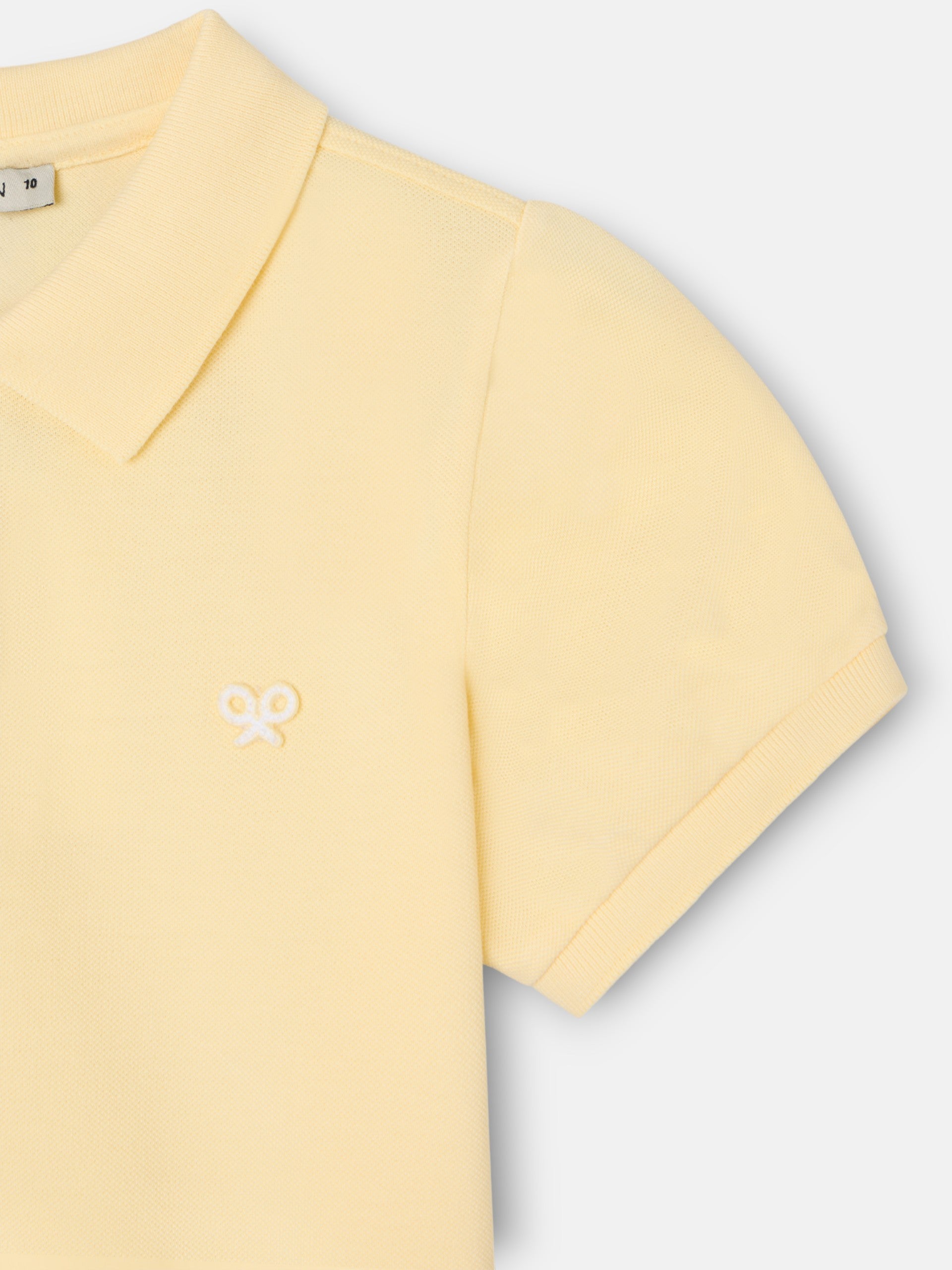 Polo girl manga abullonada amarillo