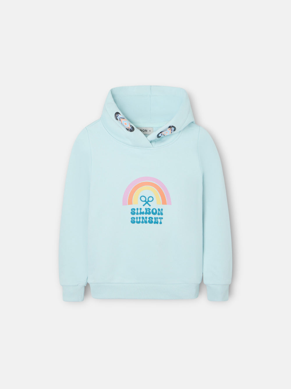 Sudadera girl capucha silbon sunset celeste