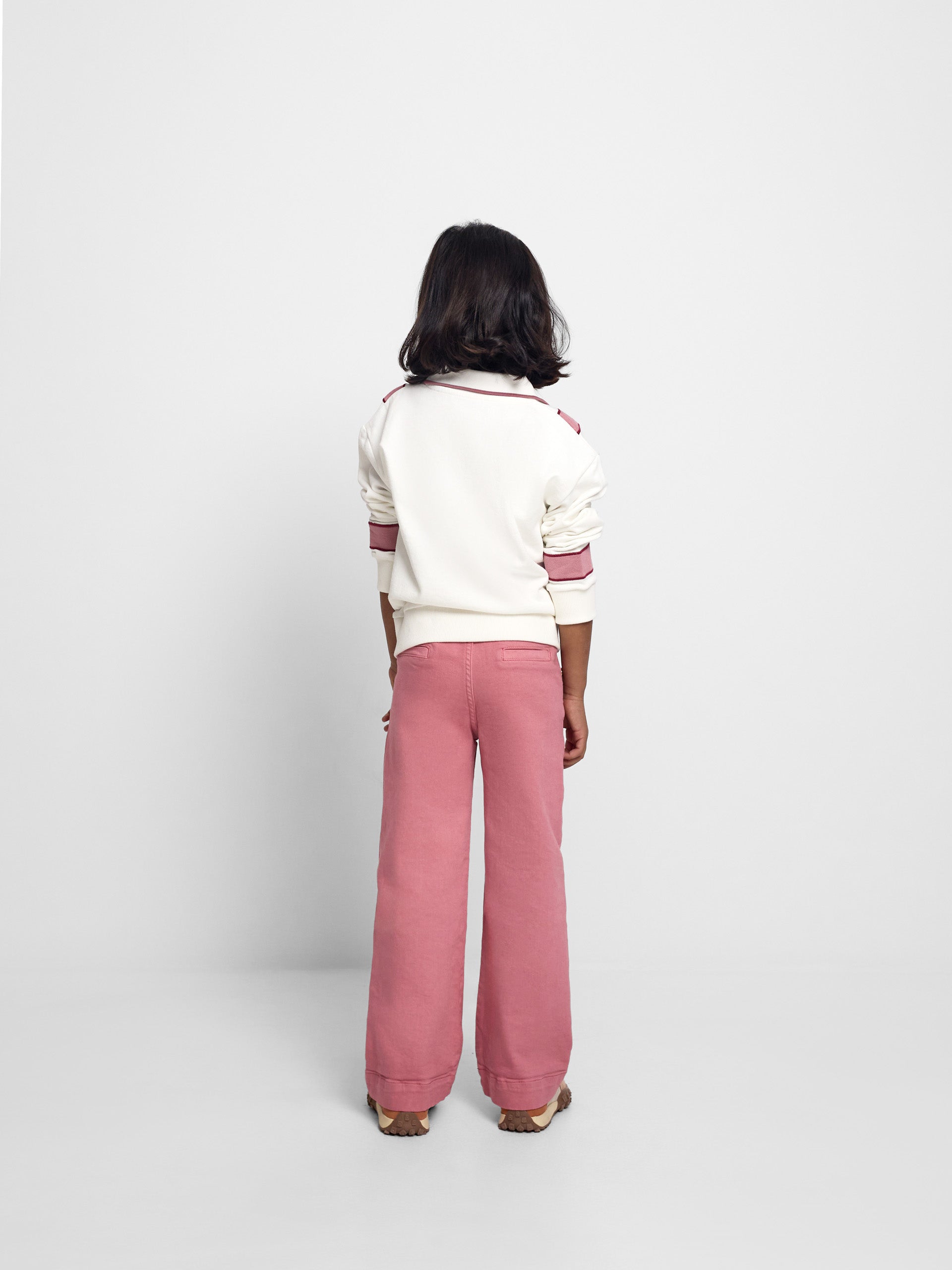 Sudadera girl retro rosa y cruda