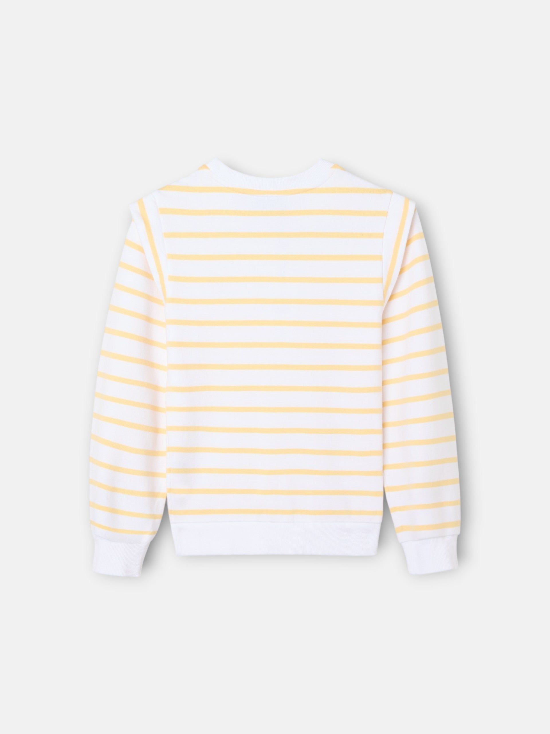 Sweatshirt girl ombreiras amarelo e cru