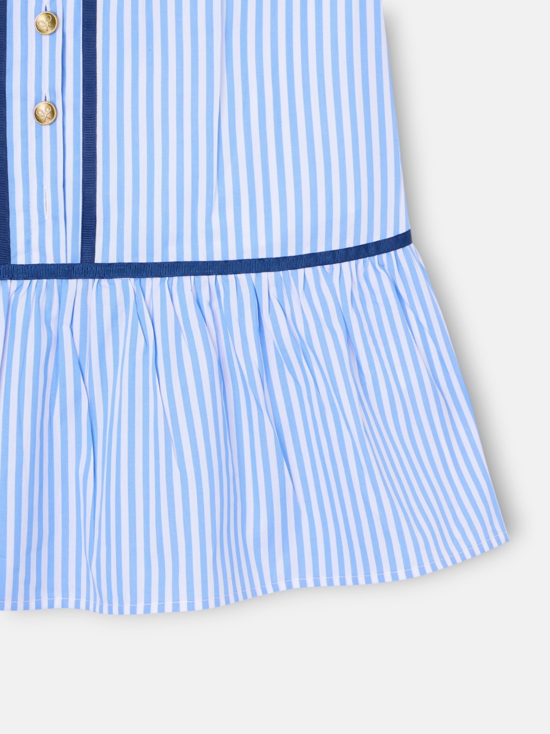 Vestido de menina marinheiro riscas azuis