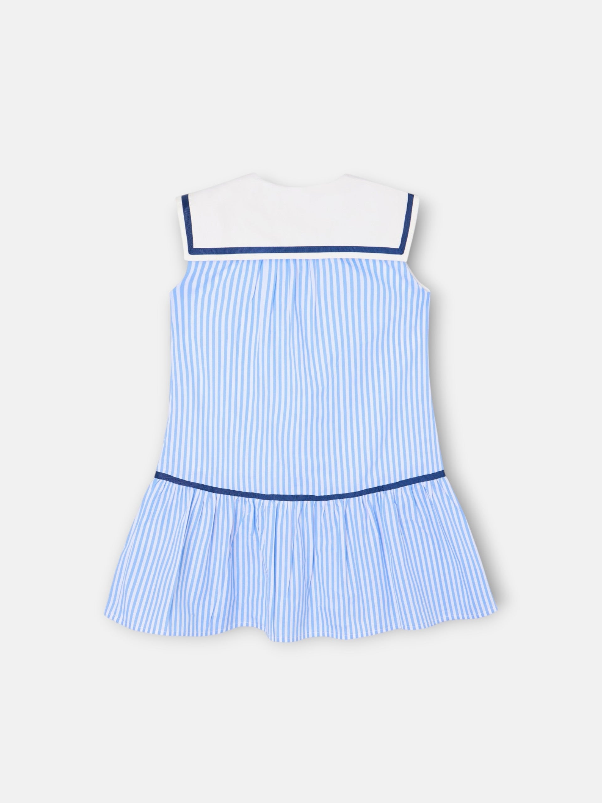 Vestido de menina marinheiro riscas azuis