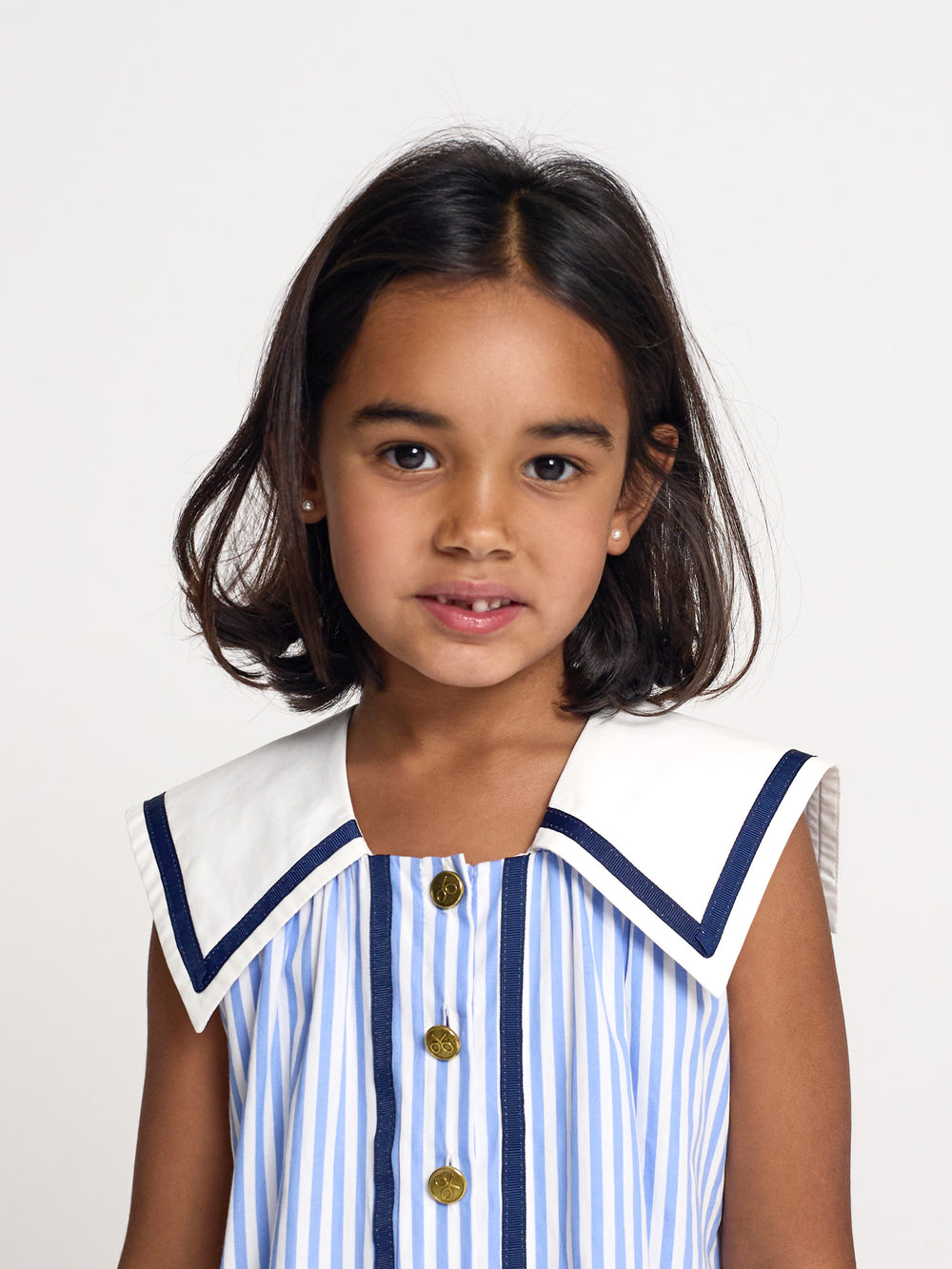 Vestido girl marinero rayas azules