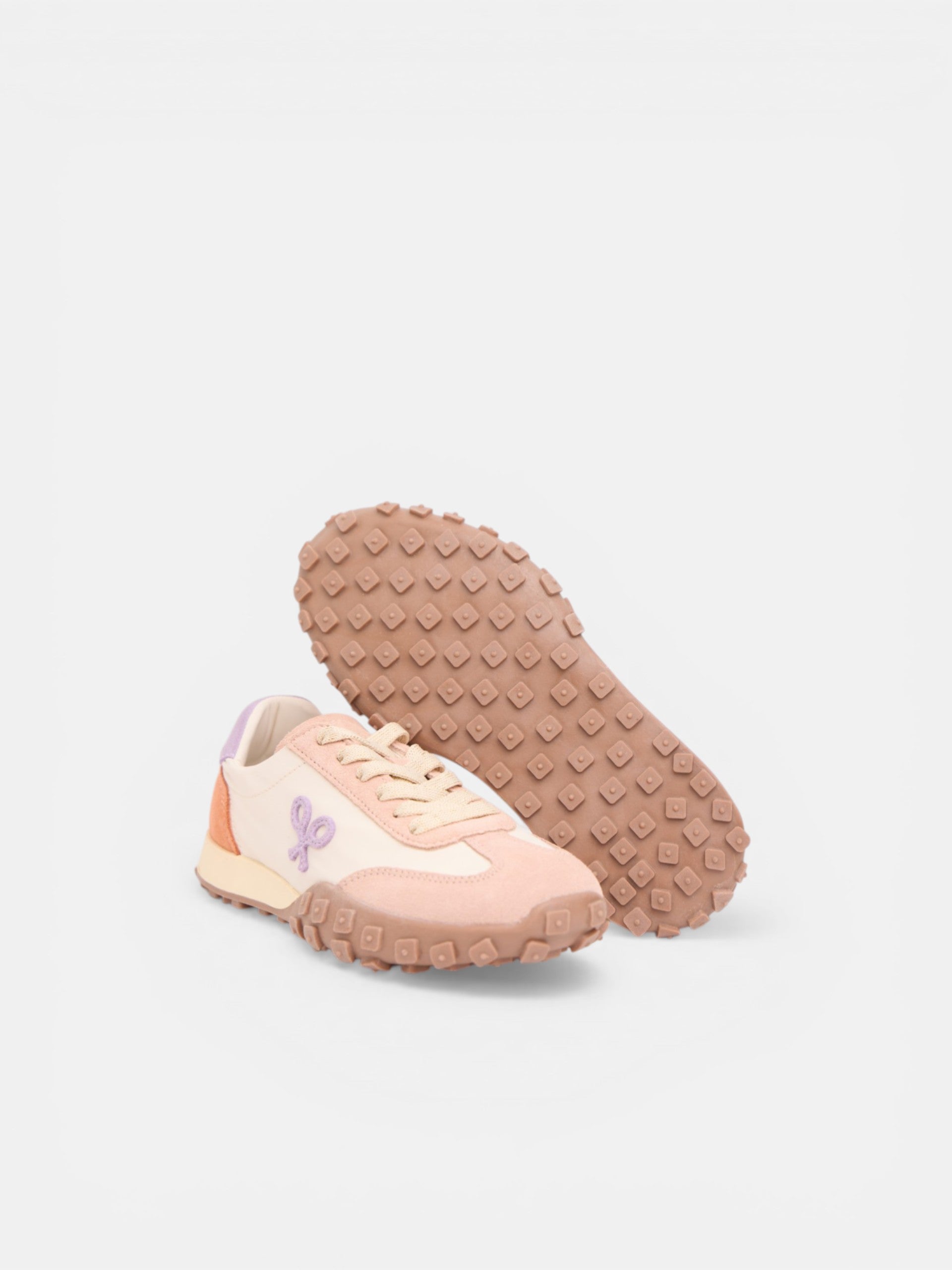 Zapatilla girl running morada y naranja