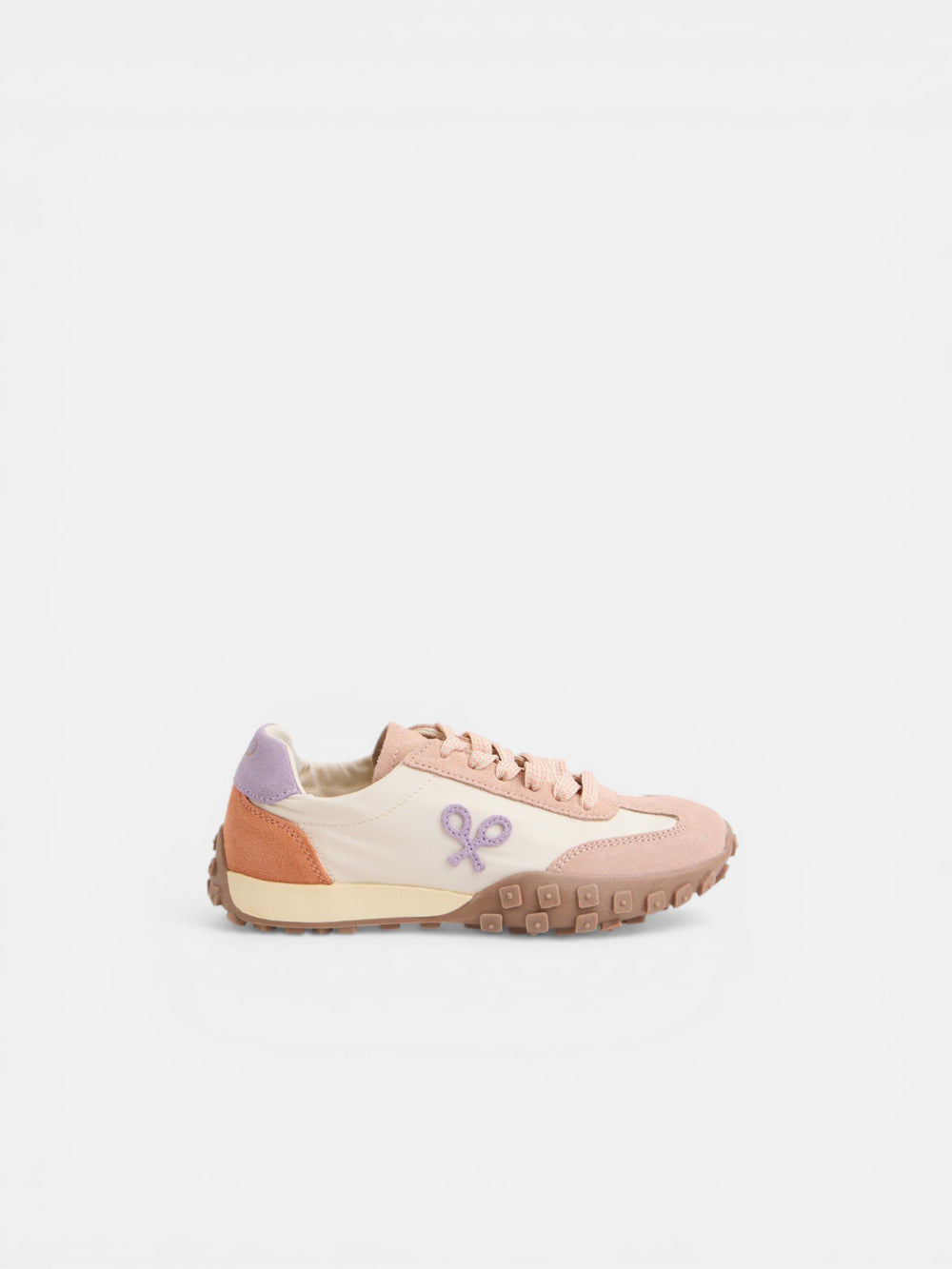 Zapatilla girl running morada y naranja