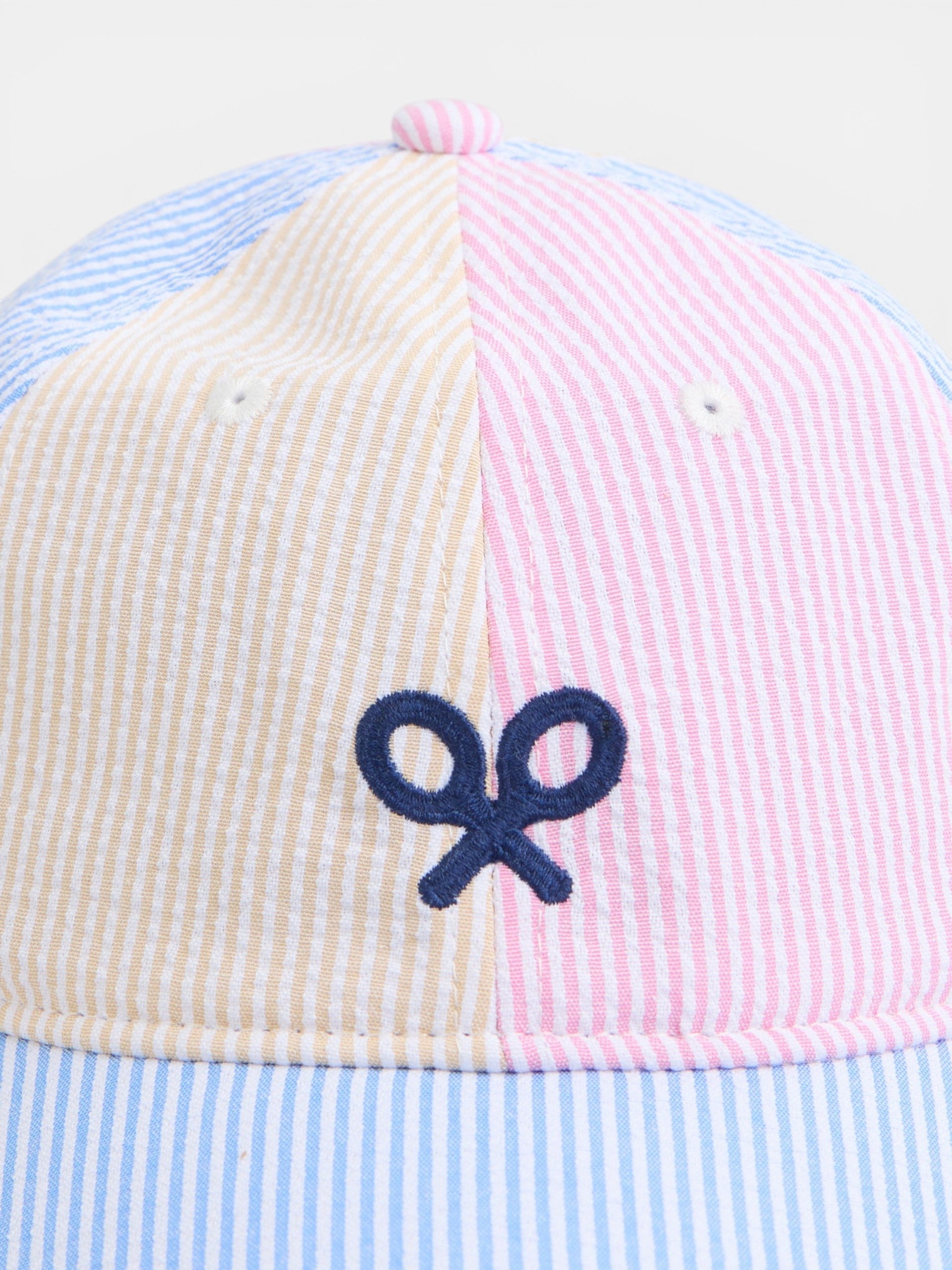 Casquette fille rayée multicolore