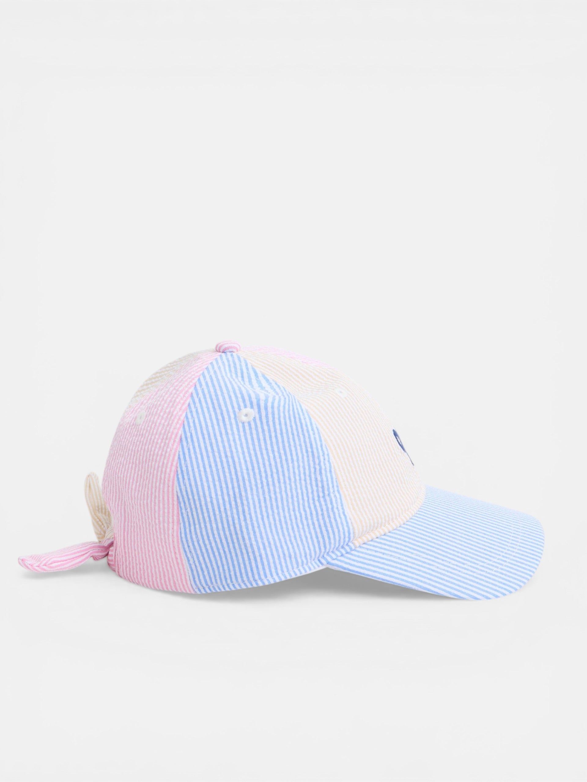Casquette fille rayée multicolore