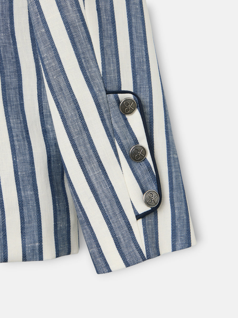 Navy blue striped sailor girl blazer