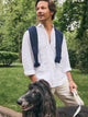 Guayabera sport en lin blanc
