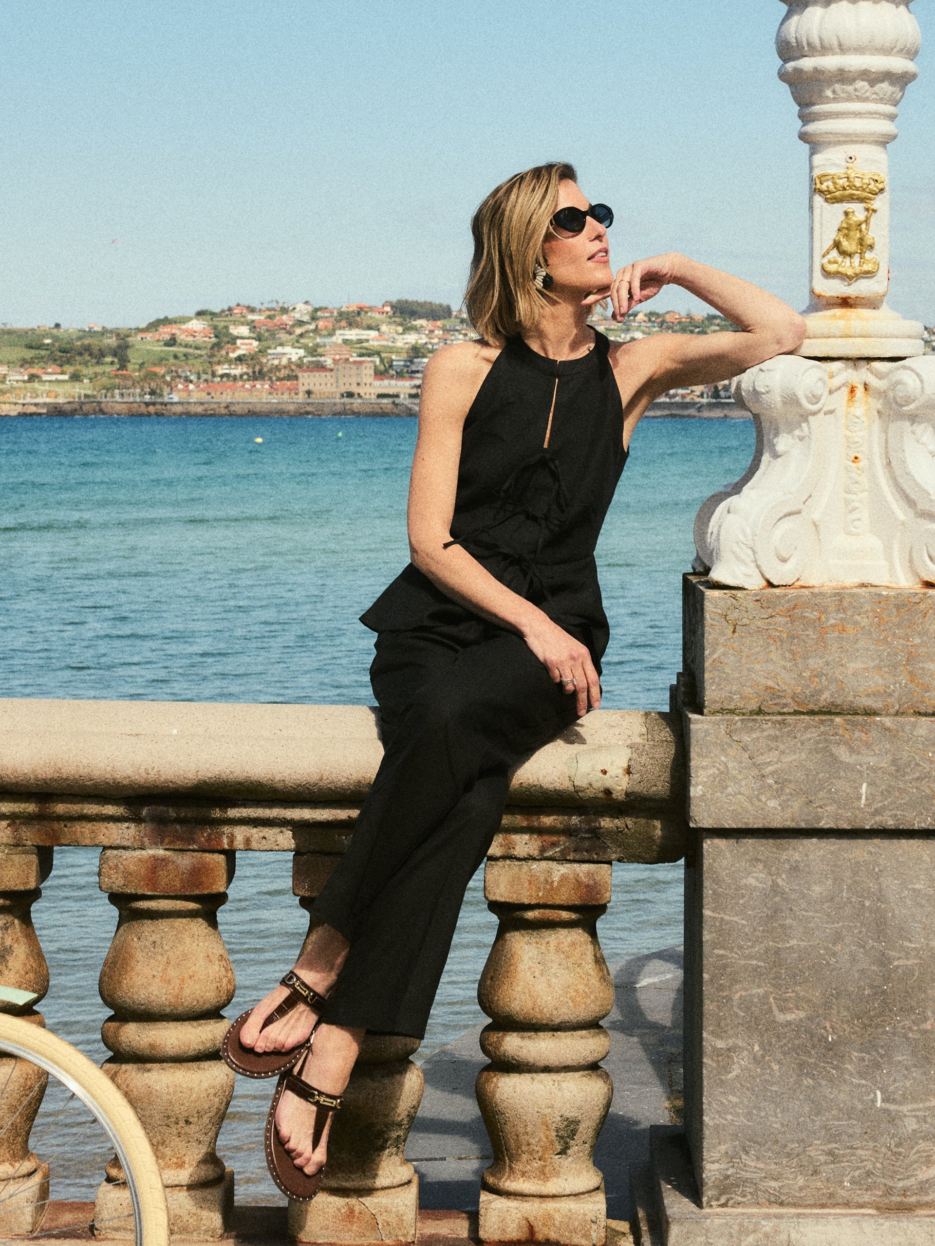 Pantalon en lin noir