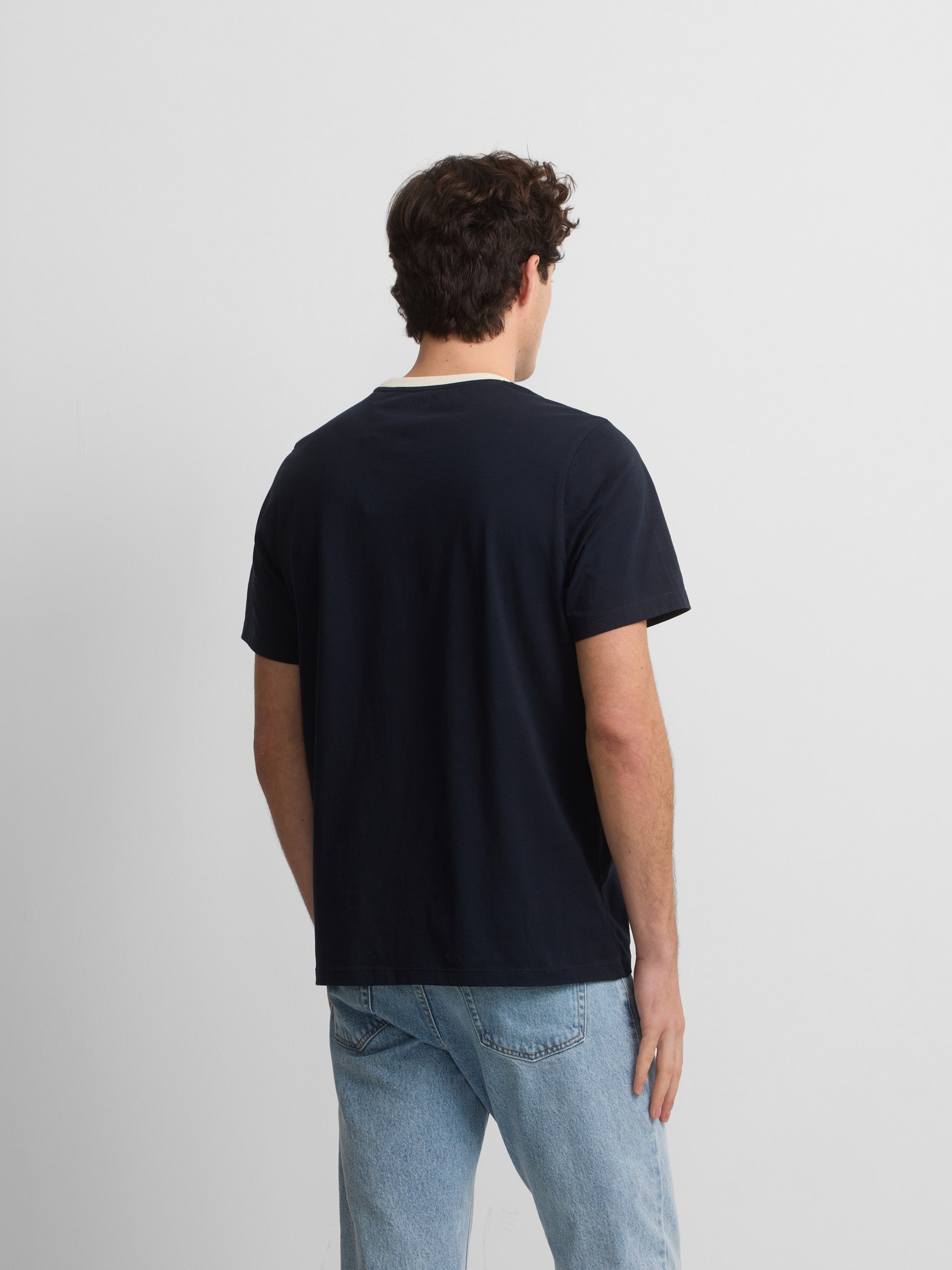 Navy blue cruise horizontal stripe t-shirt