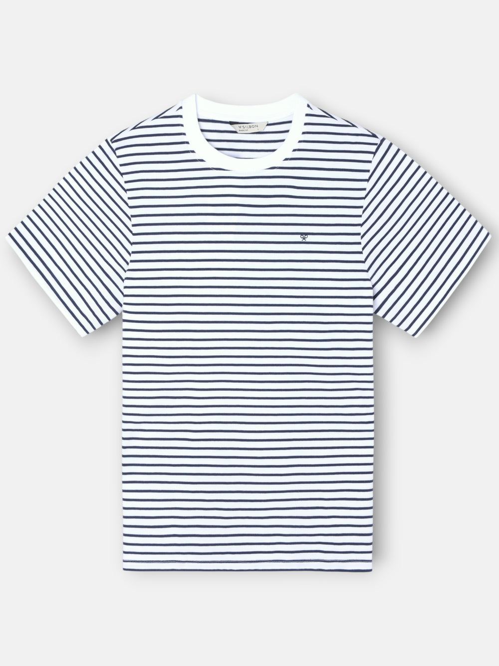 Camiseta rayas finas cruise blanca